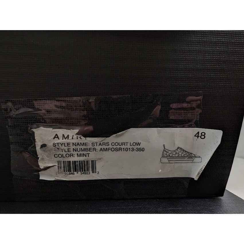 Amiri o1rshd1 Stars Court Low-Top Sneakers in Mint Size US 15 / EU 48 - 24 Thumbnail