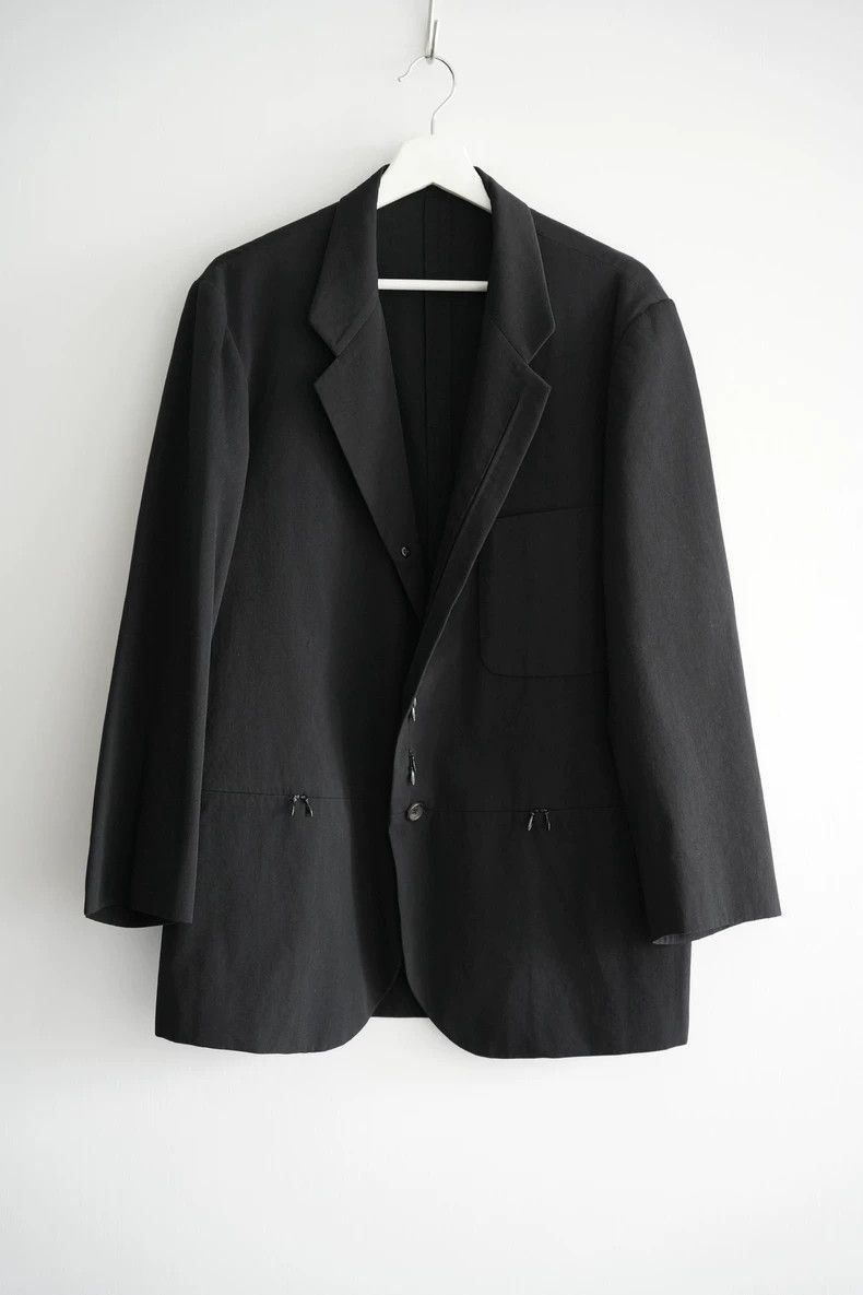 Yohji Yamamoto Yohji Yamamoto Yohji Yamamoto Black Zippered Suit Jacket Size US S / EU 44-46 / 1 - 1 Thumbnail