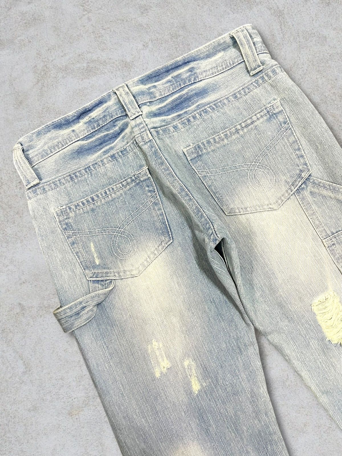 Japanese Brand Vintage Japanese Sick Carpenter Distressed Faded Wash Jeans Size US 31 - 7 Thumbnail