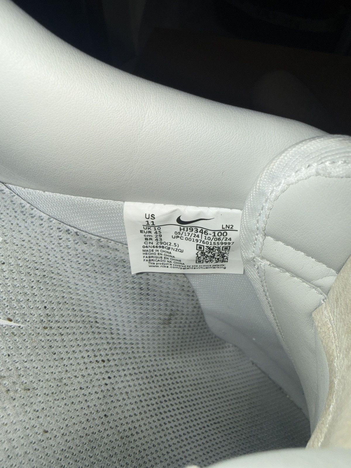 Nike Nike Air Force 1 Low .SWOOSH Dirty Triple White Size US 11 / EU 44 - 8 Thumbnail