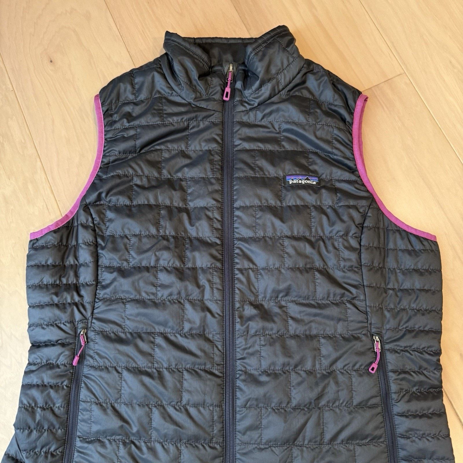 Patagonia Patagonia Nano Puff Vest Women's XL Navy Gray Full Zip Size XL / US 12-14 / IT 48-50 - 3 Thumbnail