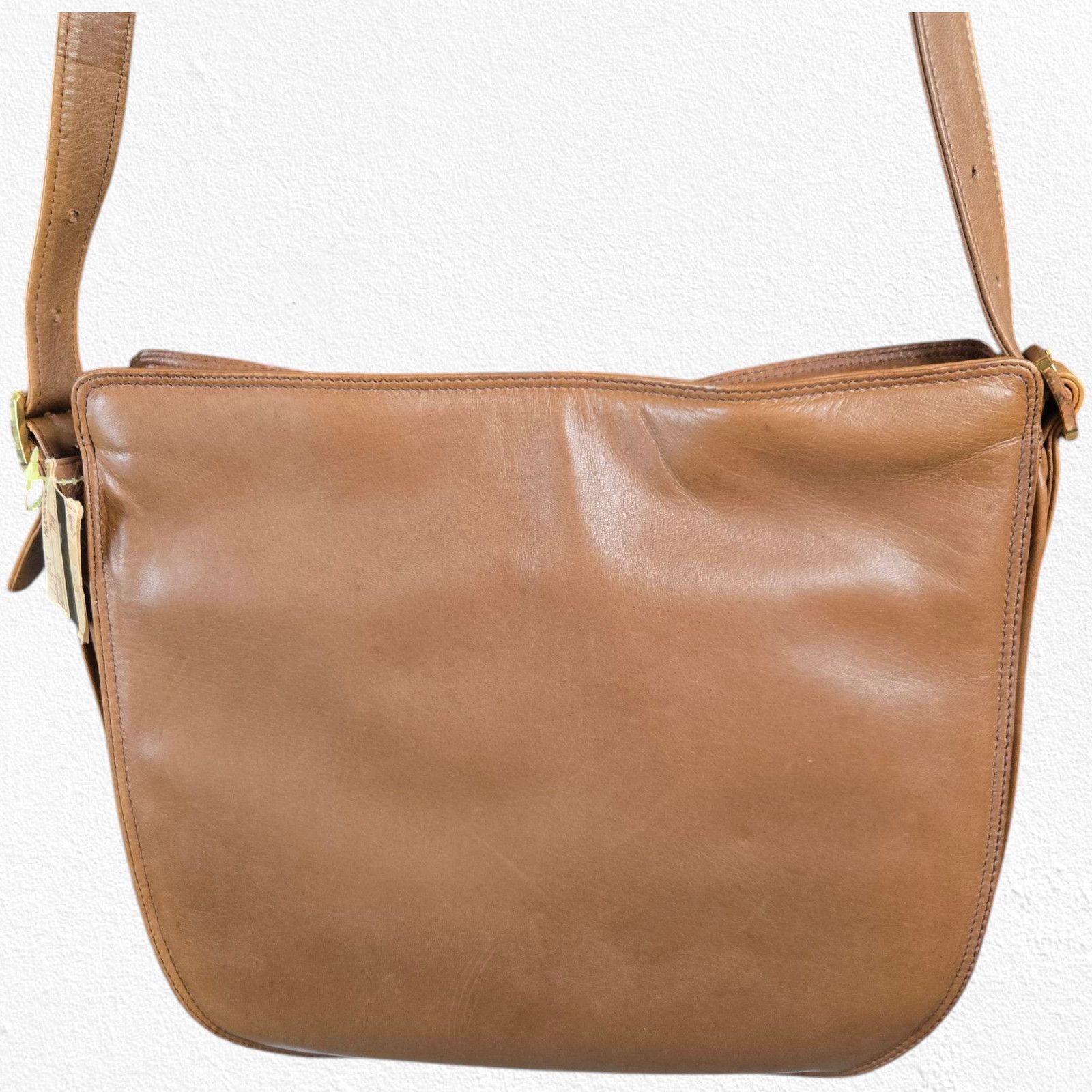 Vintage 1980s Vintage Cognac Brown Leather Hudson's Crossbody Size ONE SIZE - 17 Thumbnail