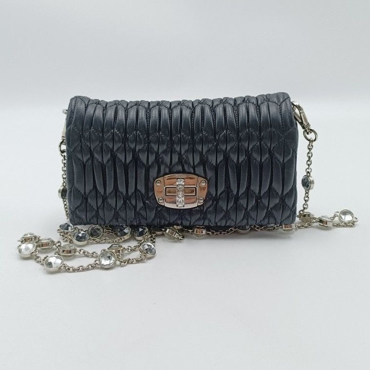 Miu Miu Miu Miu Miu Crystal Nappa Leather Mini-bag Size ONE SIZE - 1 Thumbnail