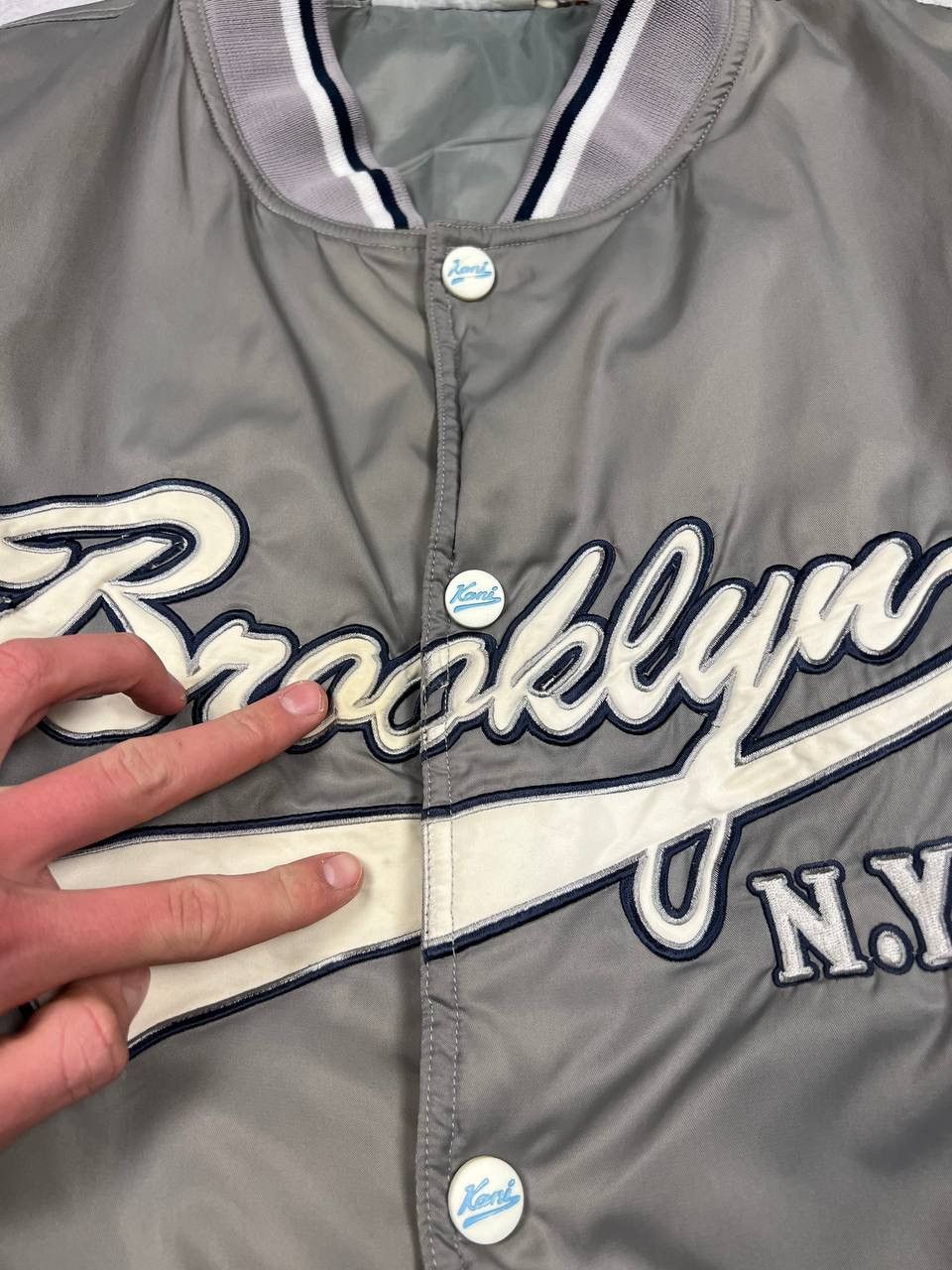 Karl Kani Vintage Karl Kani Iconic Bomber Jacket 23 Brooklyn Size US L / EU 52-54 / 3 - 17 Thumbnail