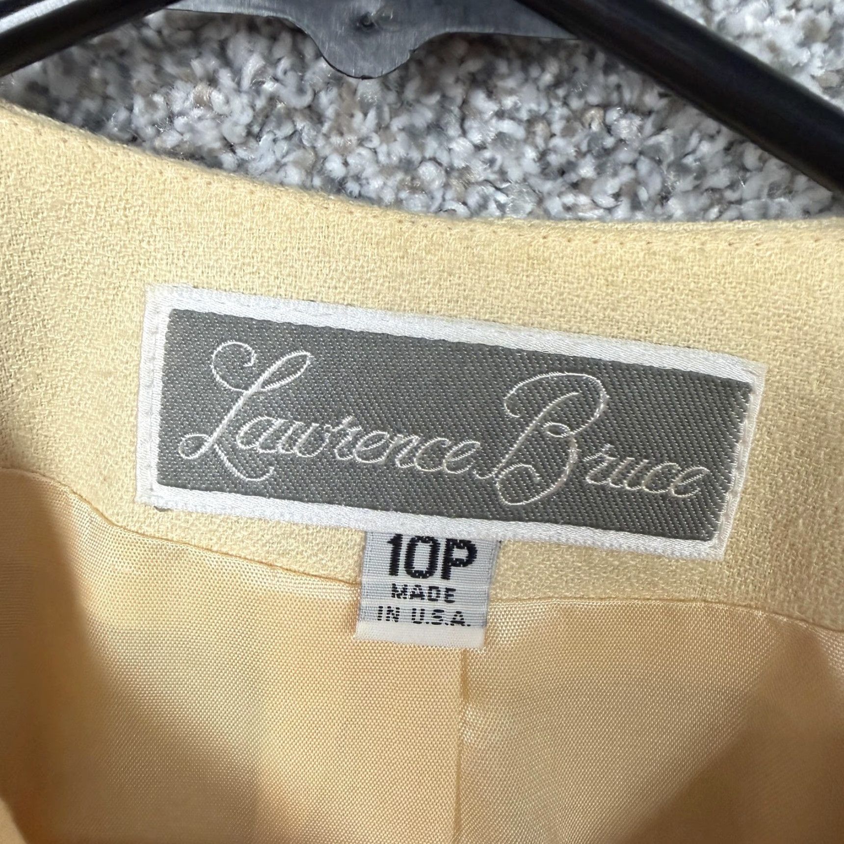 Vintage VINTAGE Laurence Bruce Blazer Jacket Womens 10P Yellow Ruched Pastel 80s 90s Business Formal Size L / US 10 / IT 46 - 5 Thumbnail
