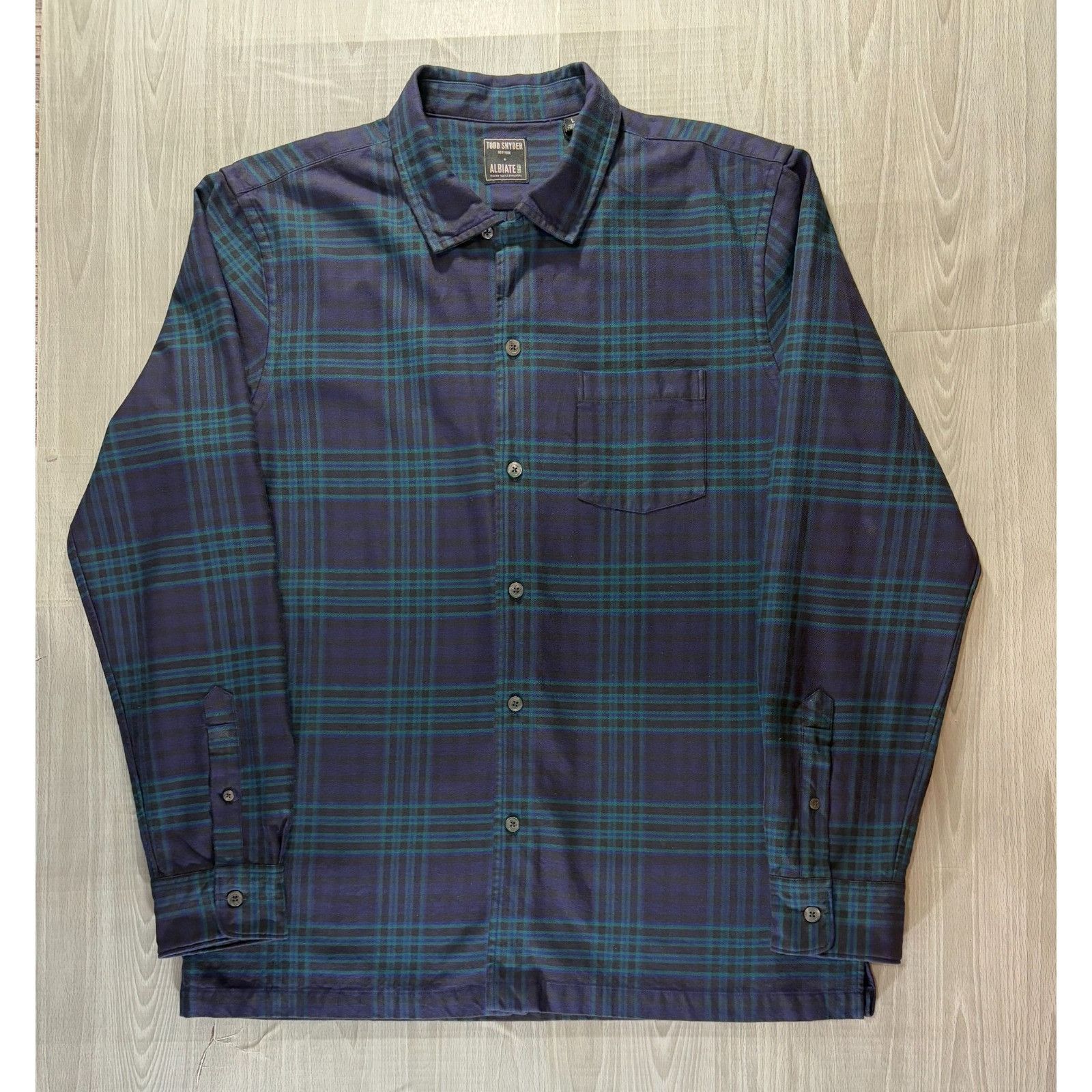 Todd Snyder Todd Snyder X Albiate Flannel Shirt size L color blue multi Size US L / EU 52-54 / 3 - 1 Thumbnail