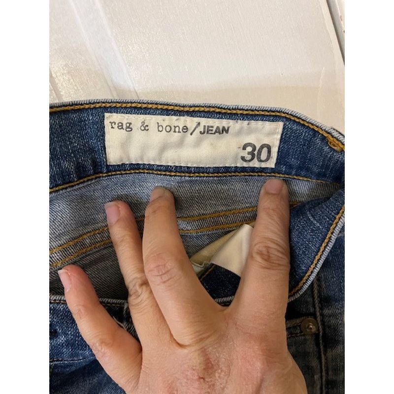 Rag & Bone Rag and Bone Skinny Distressed Blue Jeans Size 30 Size 30" / US 8 / IT 44 - 6 Thumbnail
