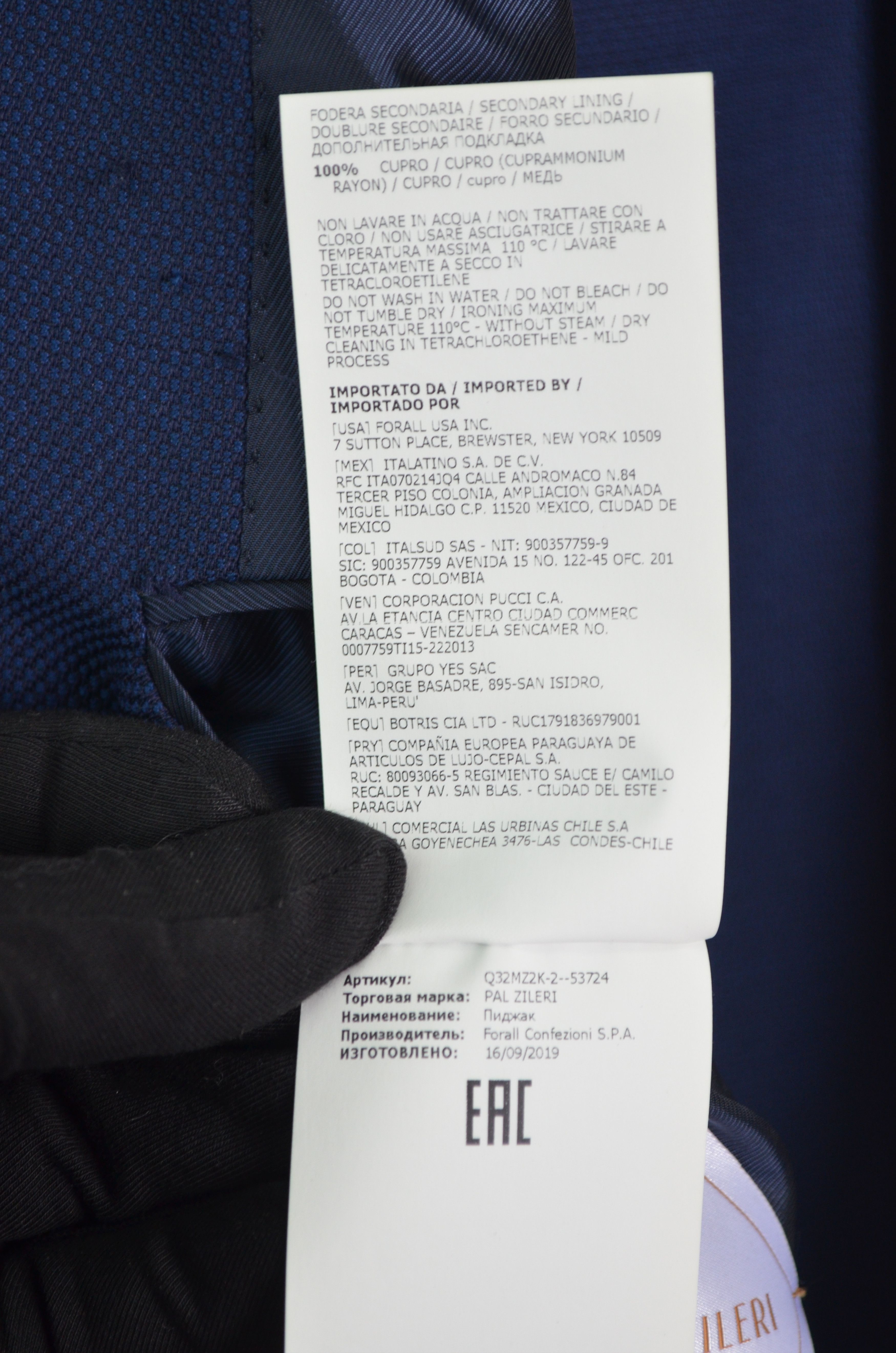 Pal Zileri Pal Zileri Vicenza Navy 100% Lana Wool Unlined Blazer Jacket Size 42R - 12 Thumbnail
