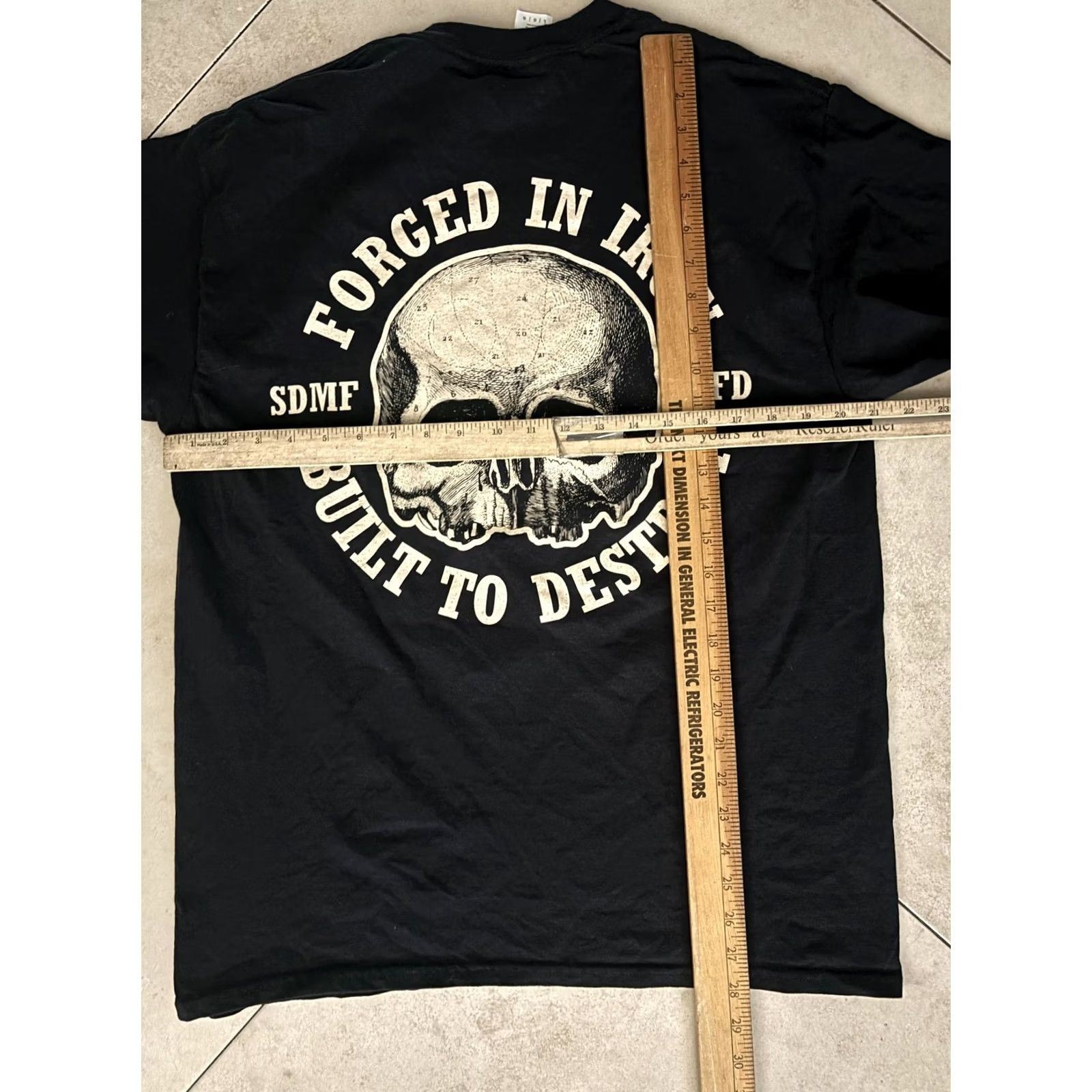 Gildan Gildan Ultra Cotton Shirt Mens L Black Skull Guitar Metal Rock Graphic Print Short Sleeve Crew Neck Size US L / EU 52-54 / 3 - 5 Thumbnail