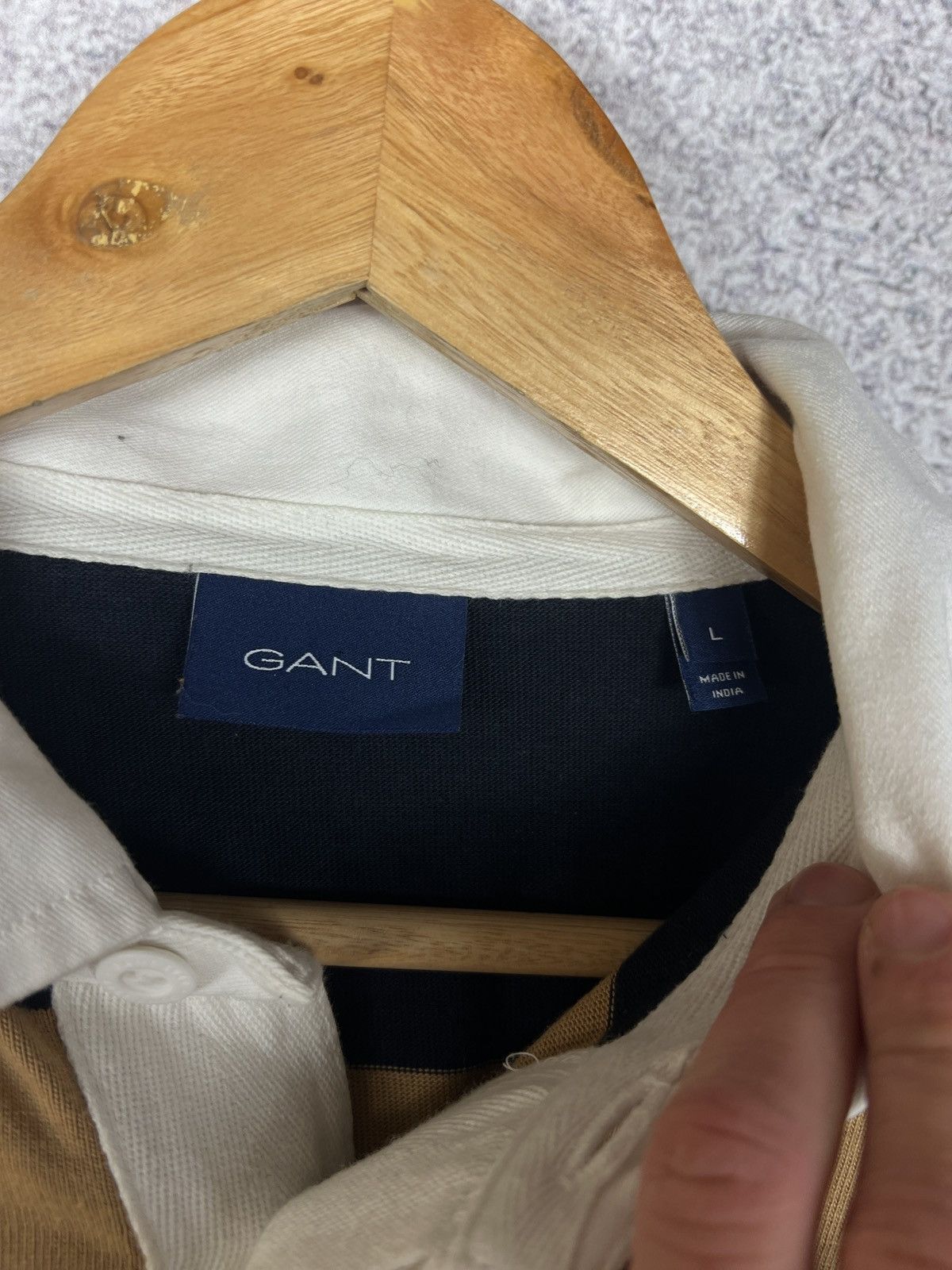 Gant Vintage Gant Striped Rugby Polo Shirt Long Sleeve Size US L / EU 52-54 / 3 - 3 Thumbnail