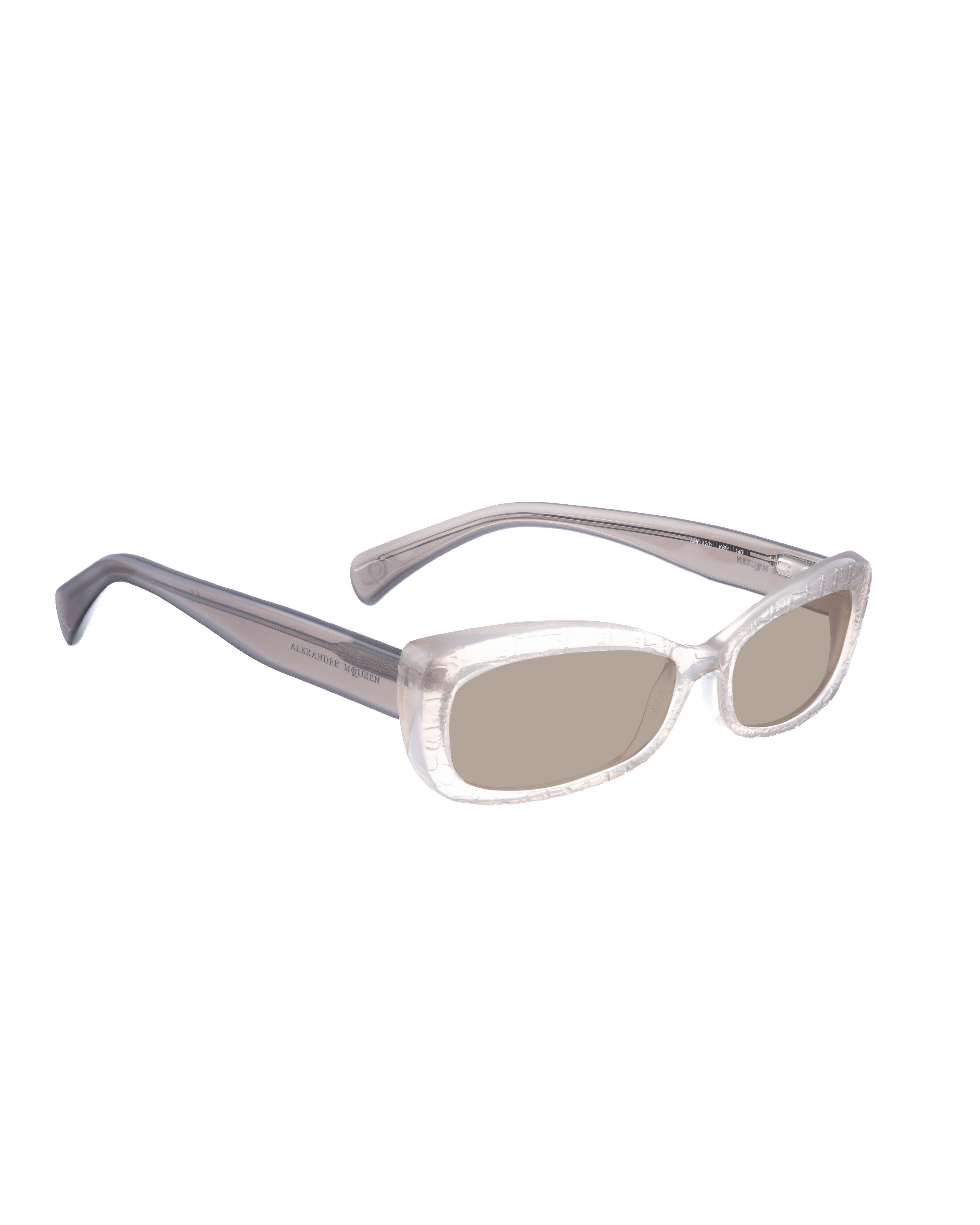 Alexander McQueen Alexander McQueen '90s Transparent Grey Cat Eye Sunglasses Size ONE SIZE - 3 Thumbnail