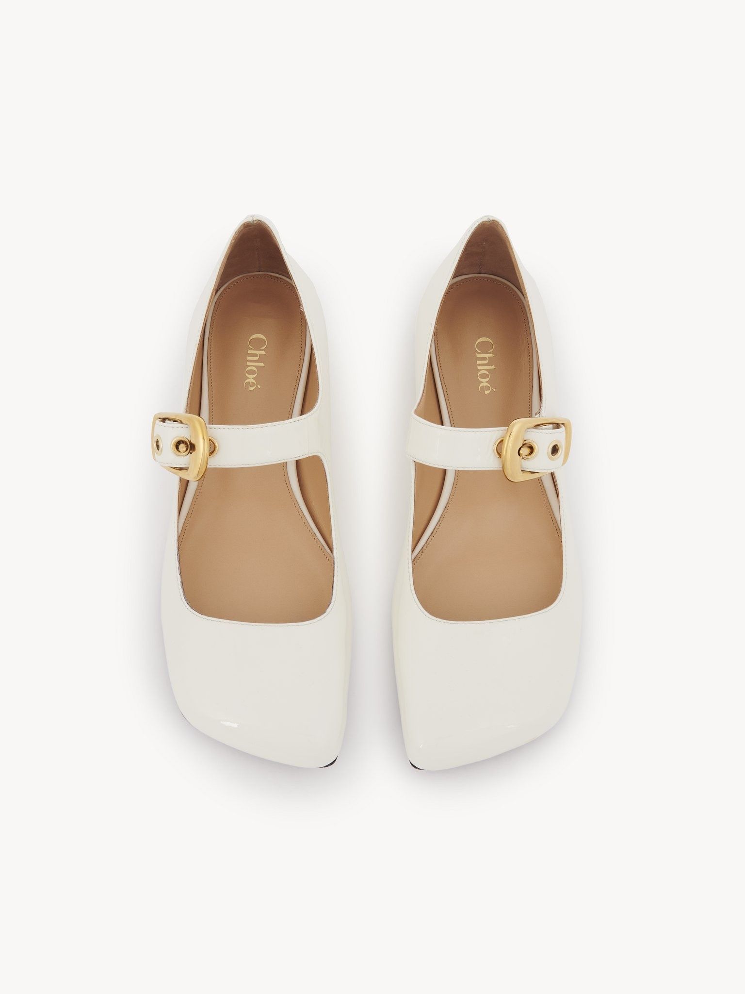 Chloe o1loc1c11025 Polly Ballerina in White Size US 11 / IT 41 - 3 Thumbnail