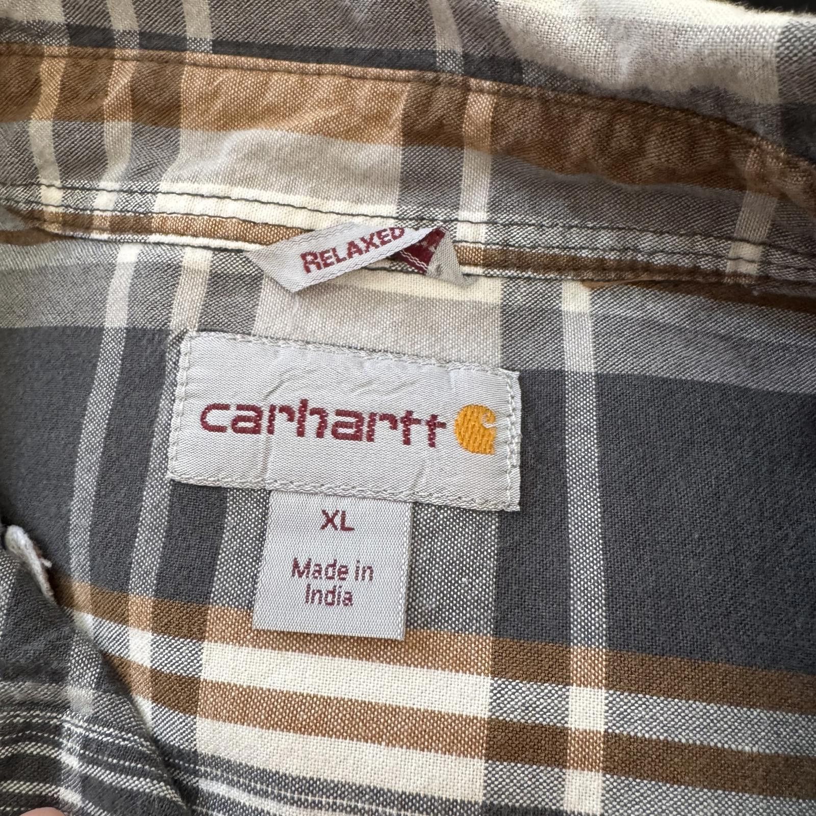 Carhartt Carhartt Relaxed Fit Plaid Button Up Shirt XL Workwear Size US XL / EU 56 / 4 - 3 Thumbnail