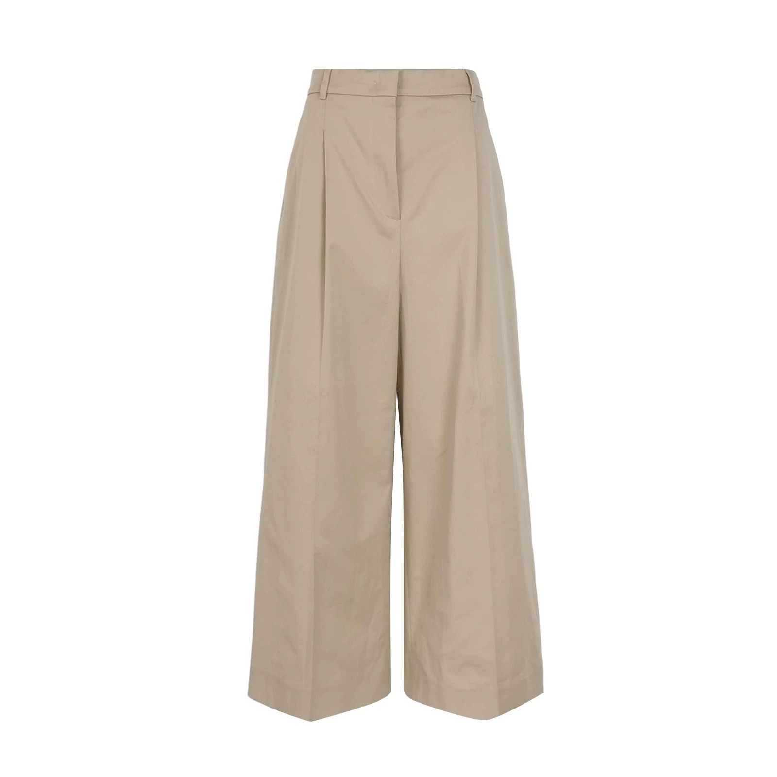 Max Mara Maxmara Studio Cotton Solid Trousers M Size 36" / US 14 / IT 50 - 1 Thumbnail