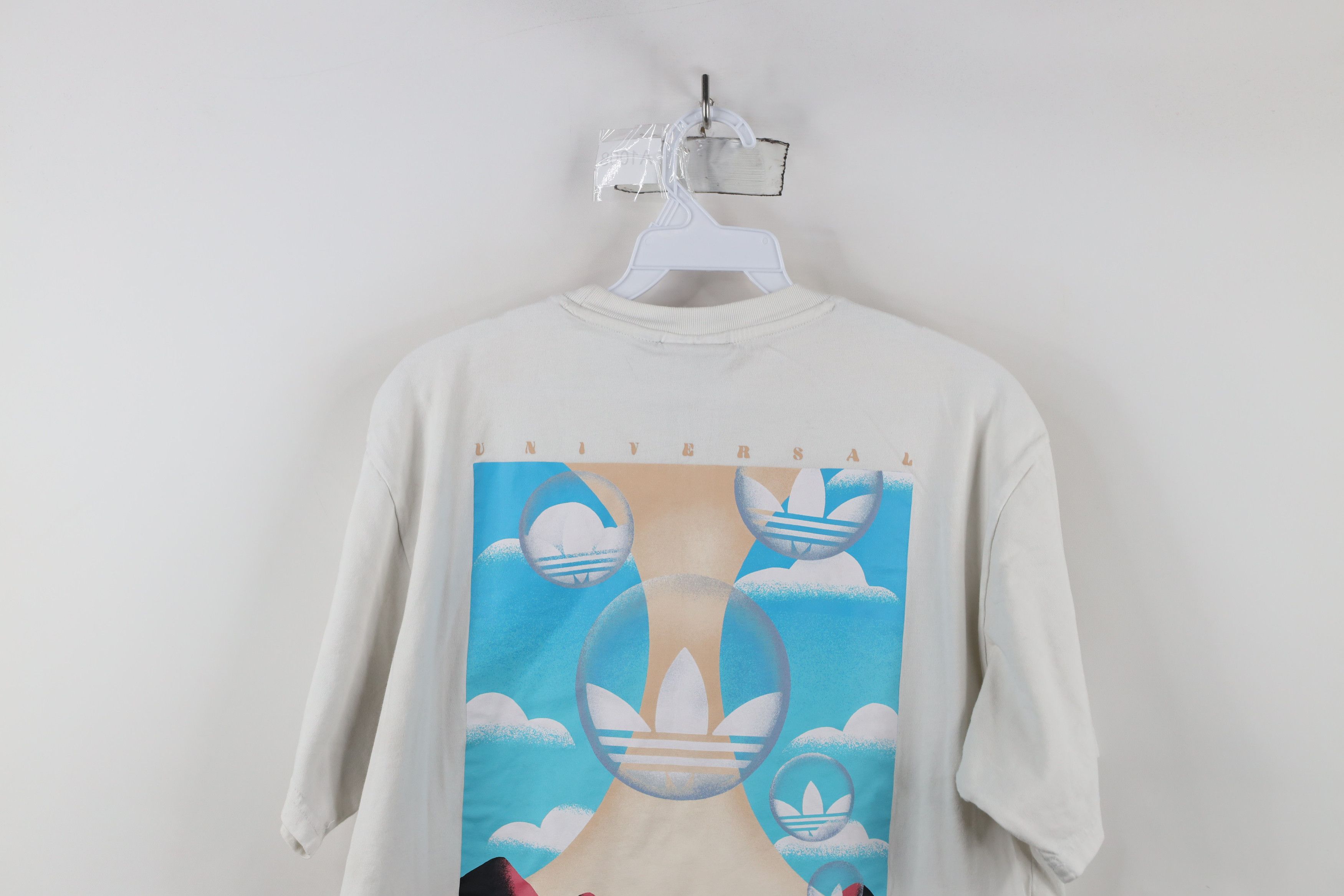 Adidas × Vintage Vintage Y2K Adidas Salvador Dali Style Art T-Shirt White Size US M / EU 48-50 / 2 - 13 Thumbnail