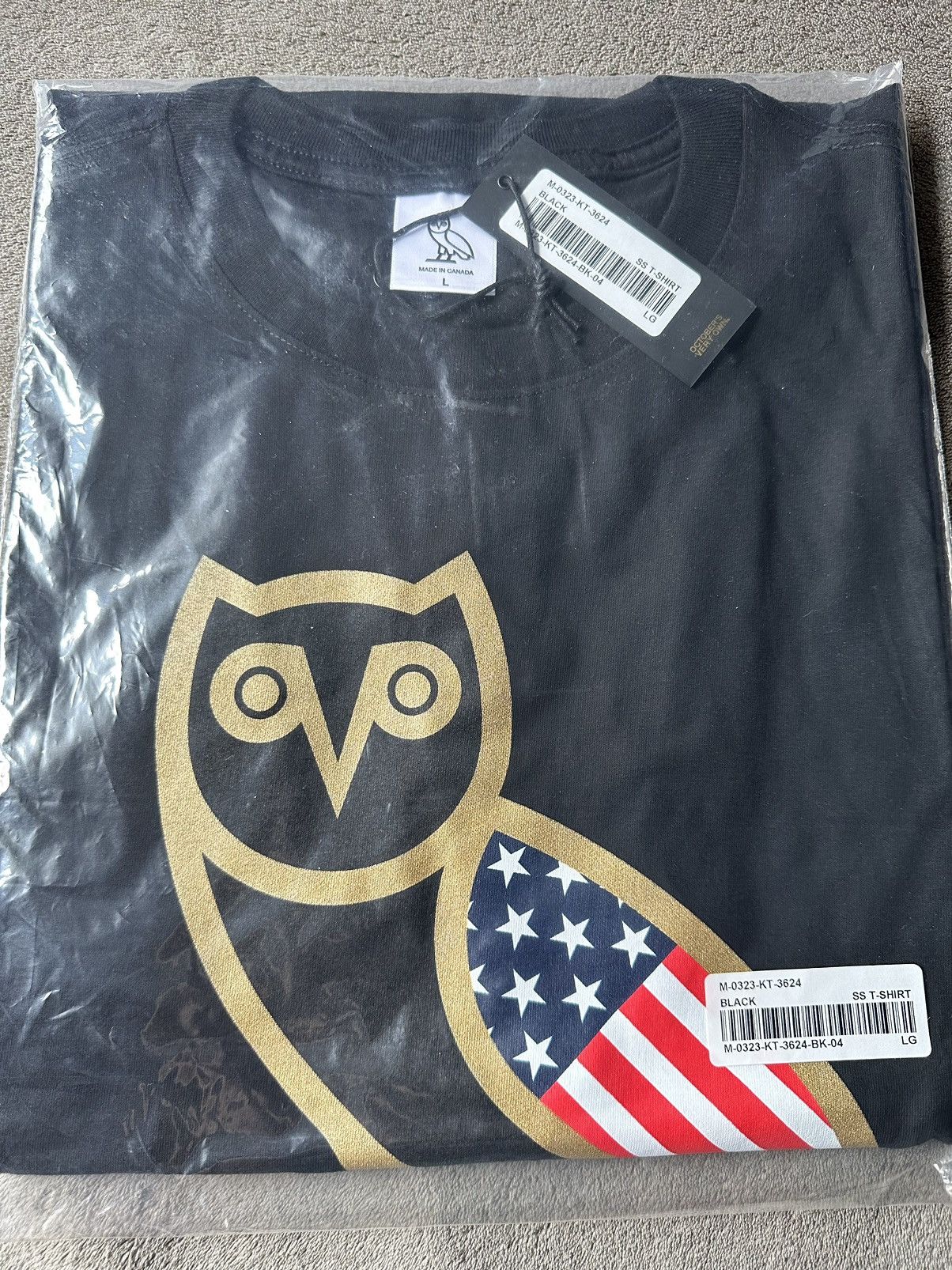 Drake × October's Very Own OVO USA AMERICAN FLAG OG OWL T-SHIRT TEE BRAND NEW with tags Size US L / EU 52-54 / 3 - 1 Thumbnail