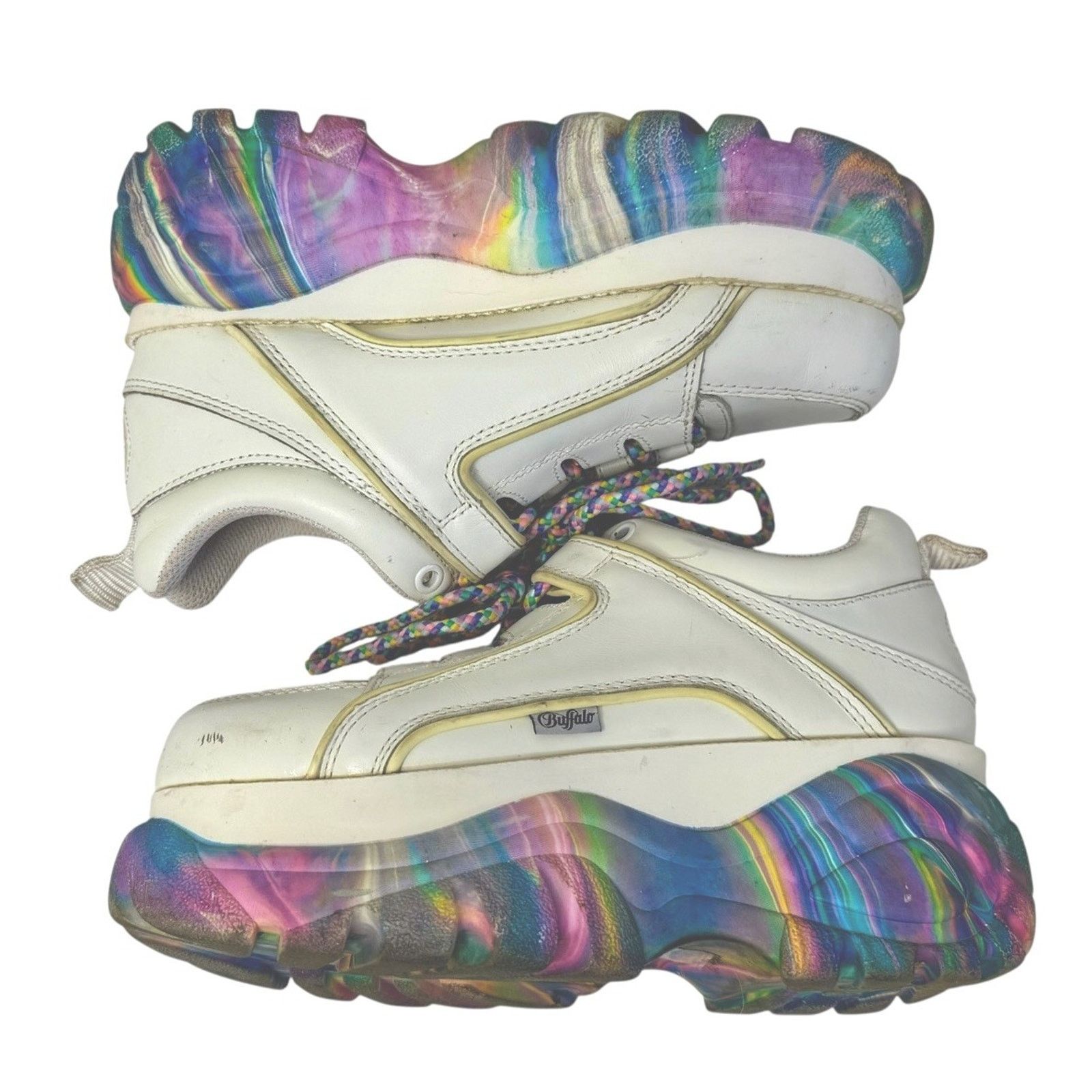 Dolls Kill DOLLSKILL BUFFALO LONDON Rainbow Chunky Platform Sneakers 36 Size US 5.5 / IT 35.5 - 10 Thumbnail