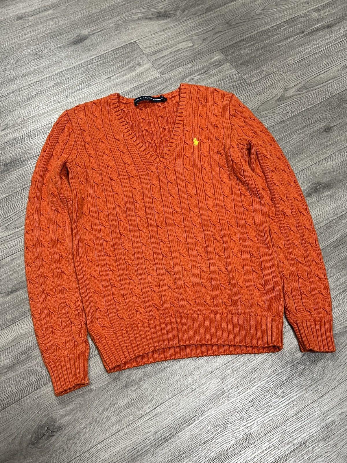 Vintage Retro Ralph Lauren Cable Knit Jumper Retro Jumper Designer Size S / US 4 / IT 40 - 2 Thumbnail