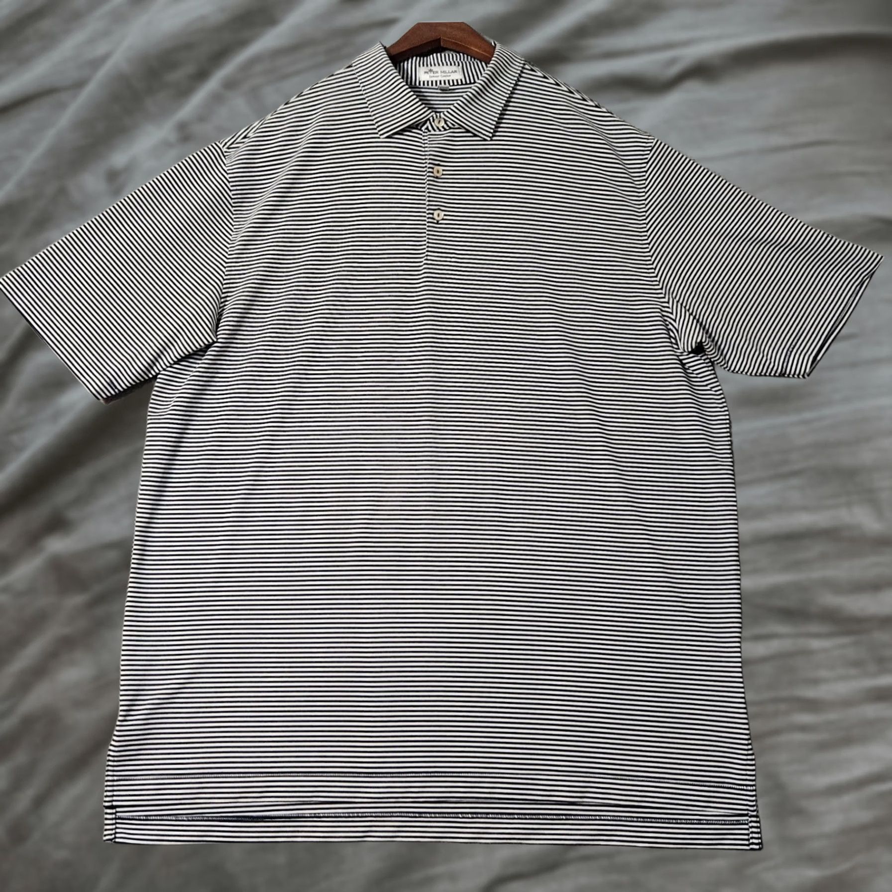 Peter Millar Peter Millar Summer Comfort Polo Shirt Mens XL Blue Striped Tartan Golf Logo Size US XL / EU 56 / 4 - 1 Thumbnail