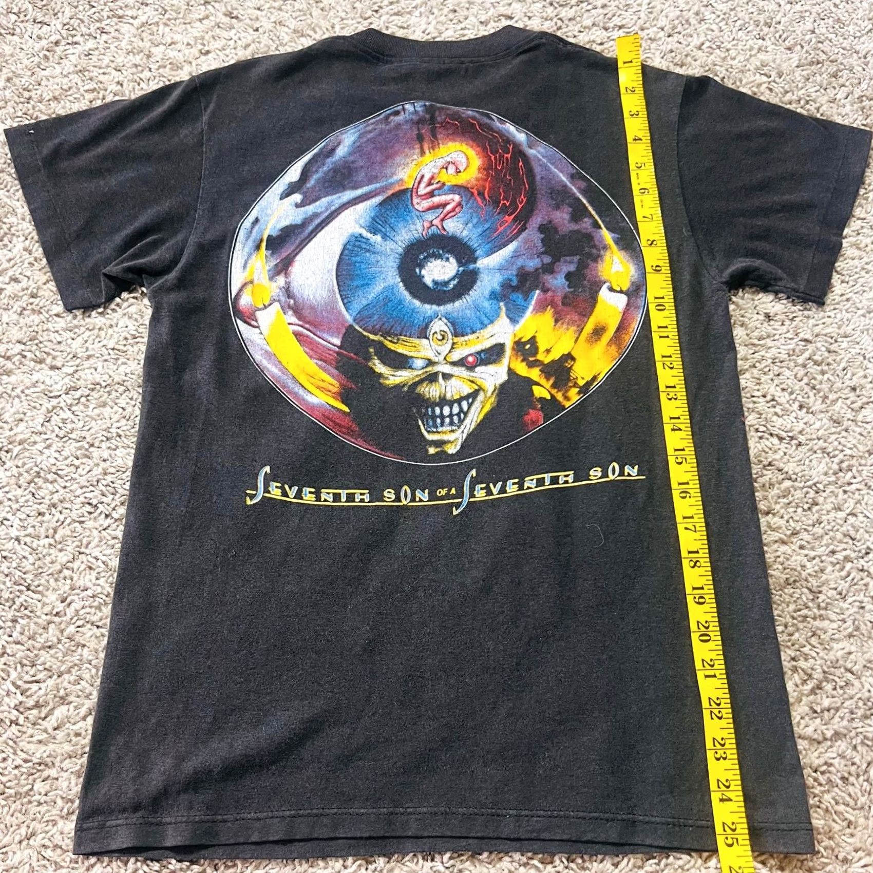 Ford VINTAGE Iron Maiden Can I Play With Madness 1988 Seventh Son Tee Spring Ford M Black Shirt Mens Size ONE SIZE - 3 Thumbnail