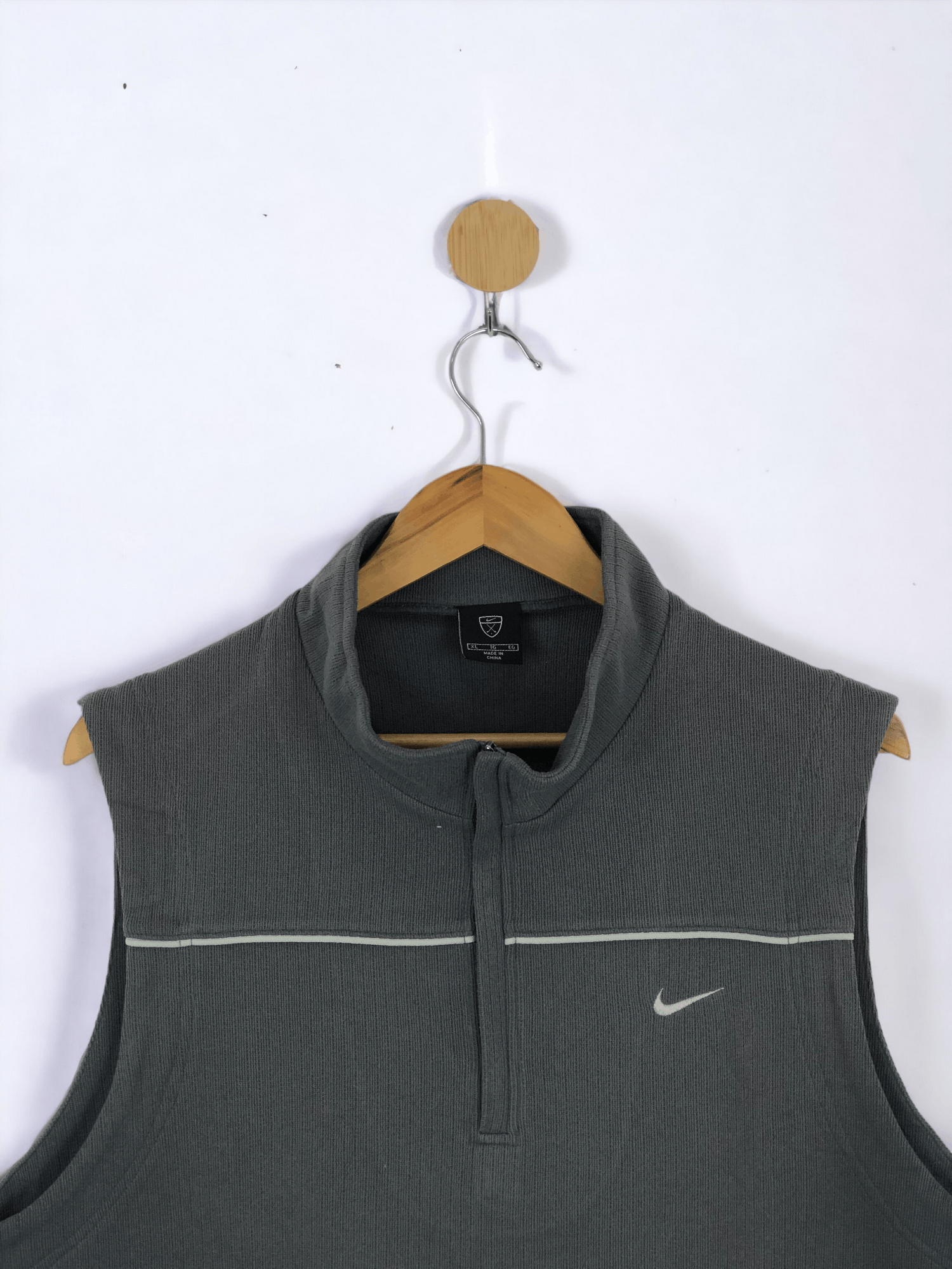 Nike Vintage Nike Golf Fleece Half Zipper Light Vest JA0003 Size US XL / EU 56 / 4 - 2 Thumbnail