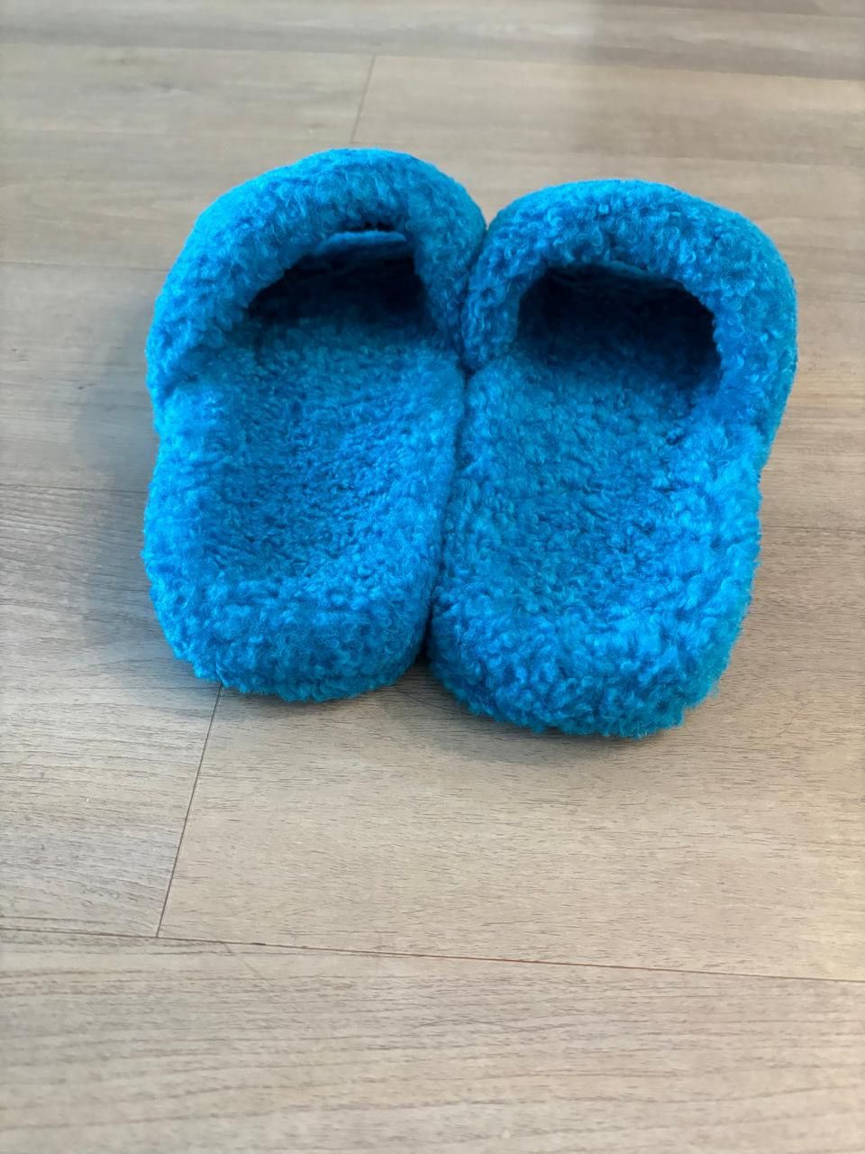 Balenciaga Furry Faux Fur Slide Sandals in Blue Size US 13 / EU 46 - 5 Thumbnail
