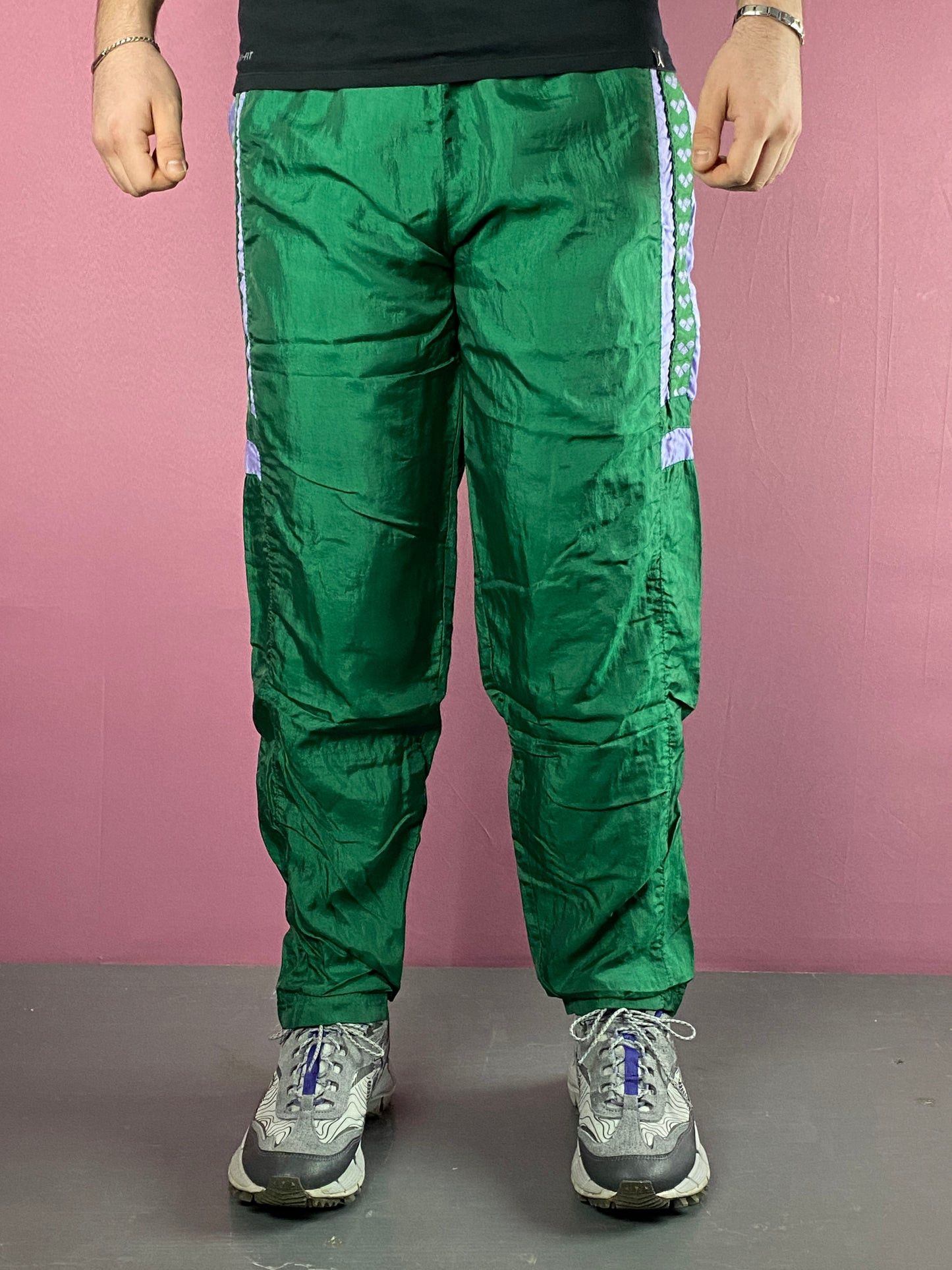 Vintage 90s Arena Vintage Men's Side Tape Track Pants - L Size US 30 / EU 46 - 2 Thumbnail