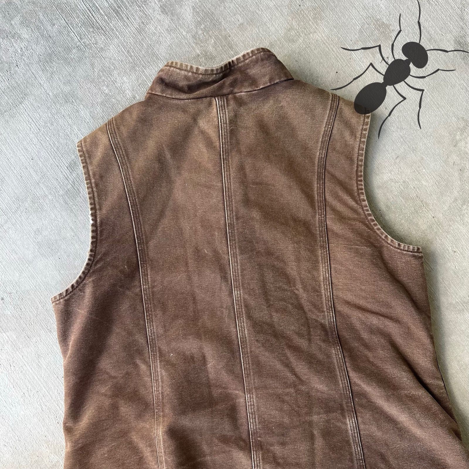 Carhartt × Vintage Carhartt WOMENS brown sherpa work wear vest Size US XL / EU 56 / 4 - 6 Thumbnail
