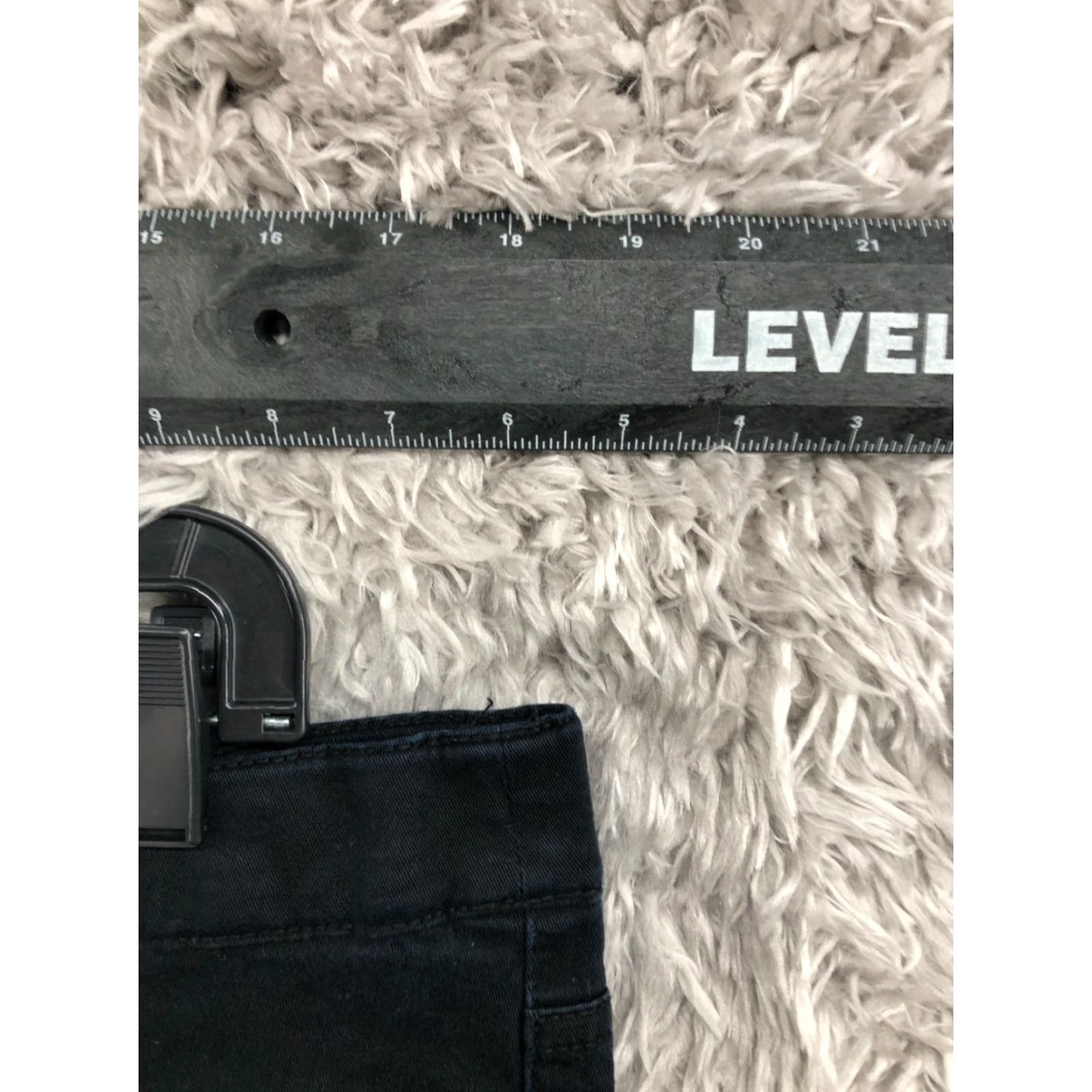 Apt. 9 Apt.9 Modern Skinny Pull On Pants Womens 1X Black Dark Wash Knit Polyester Pockets Elastic Waist Jegging Slim Fit Flat Front Size 40" / US 18 - 2 Thumbnail