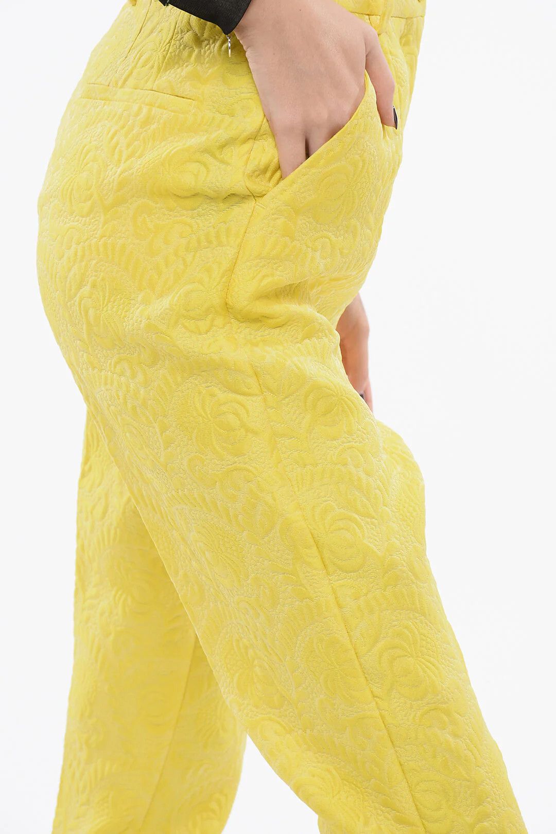 Dolce & Gabbana og1mm0426 Brocade Pant in Yellow Size 27" / US 4 / IT 40 - 3 Thumbnail