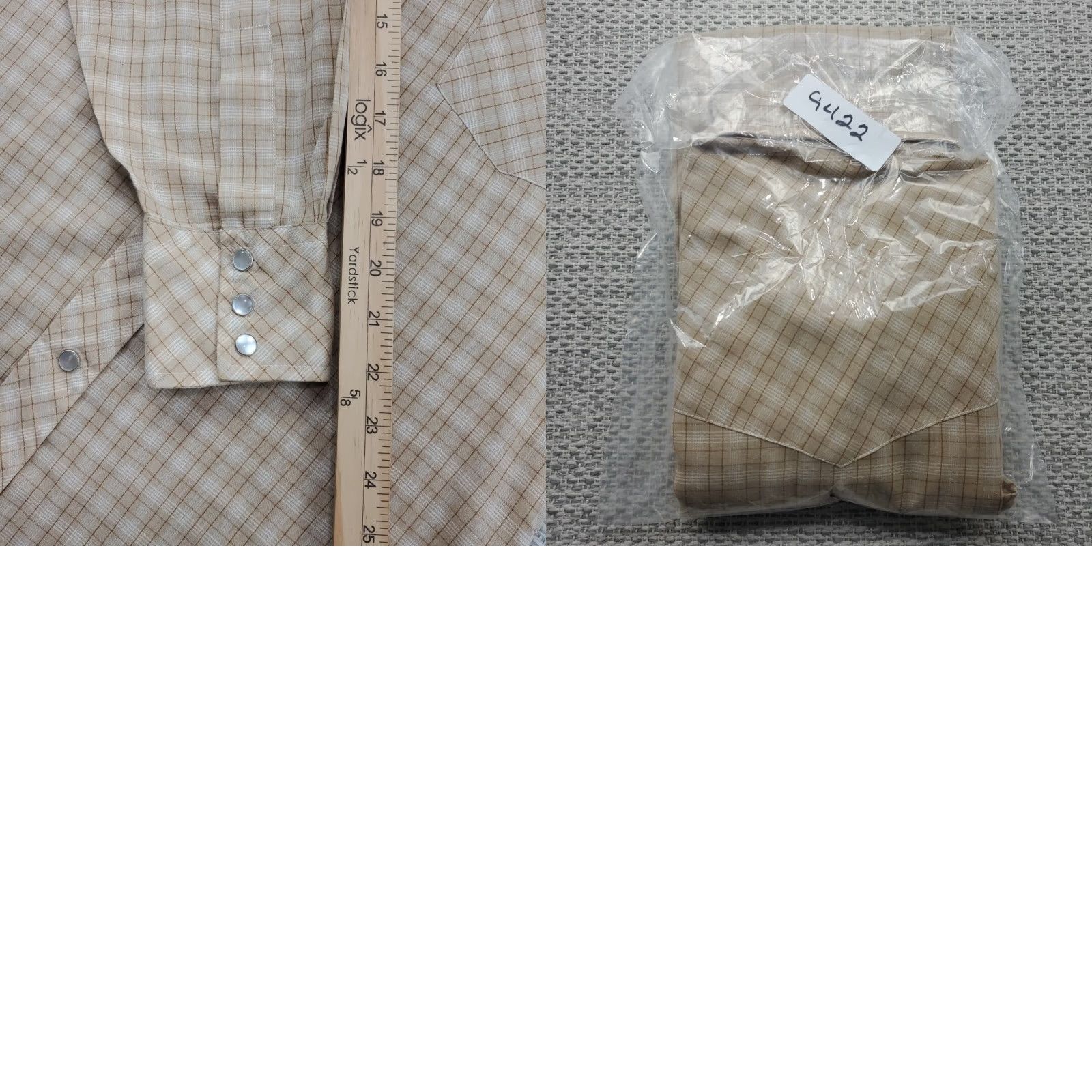 Vintage VINTAGE Fenton Western Cowboy Shirt Mens L Plaid Pearl Snap USA Made Long Tails Size US L / EU 52-54 / 3 - 9 Thumbnail
