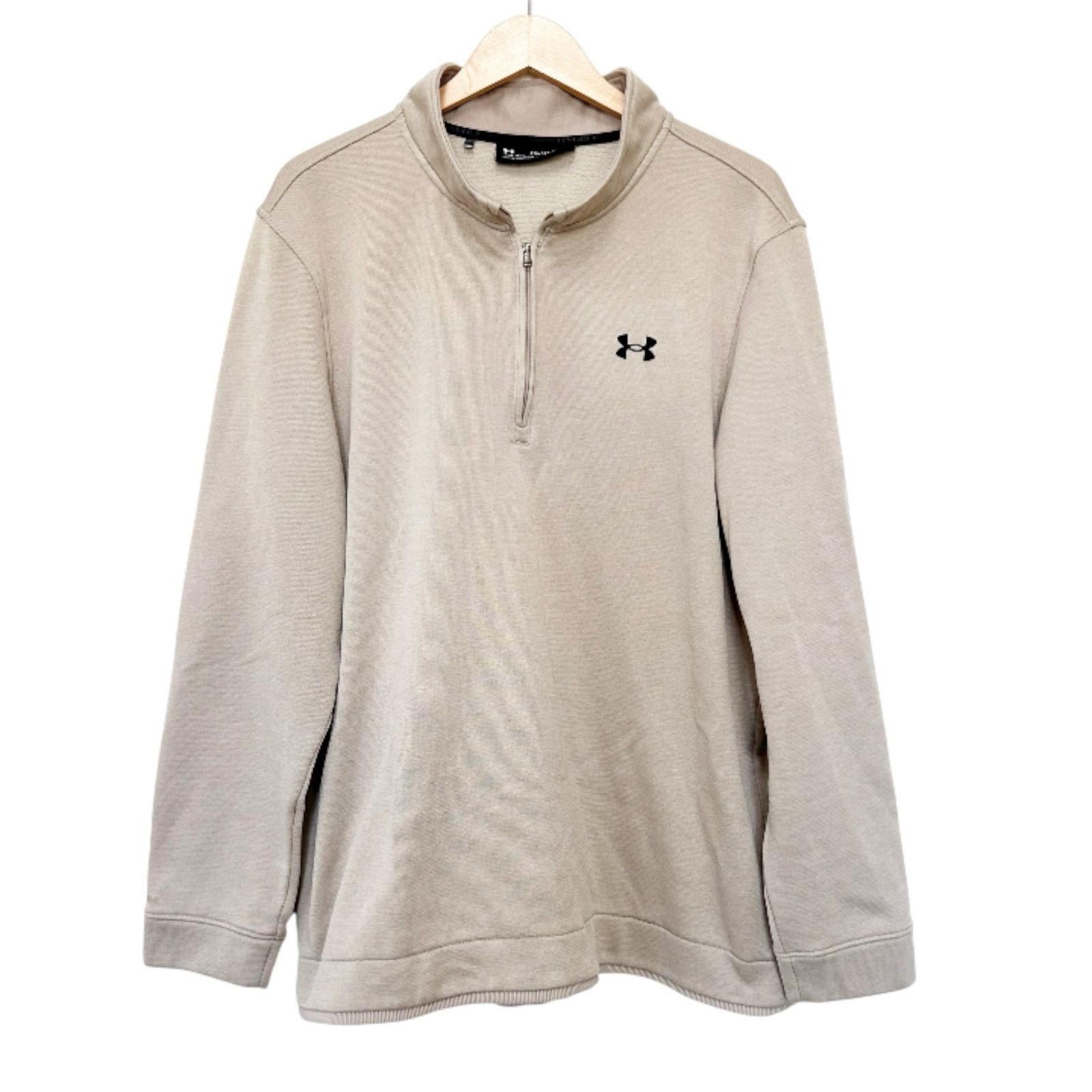 Under Armour Under Armour Coldgear Tan Quarter Zip Sweater Sz 2XL Size US XXL / EU 58 / 5 - 2 Thumbnail