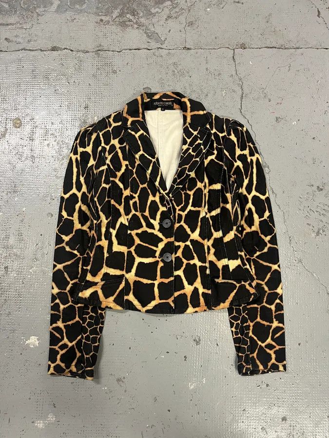 FW2000 Roberto Cavalli Vulcano Seisma Black Blazer Jacket