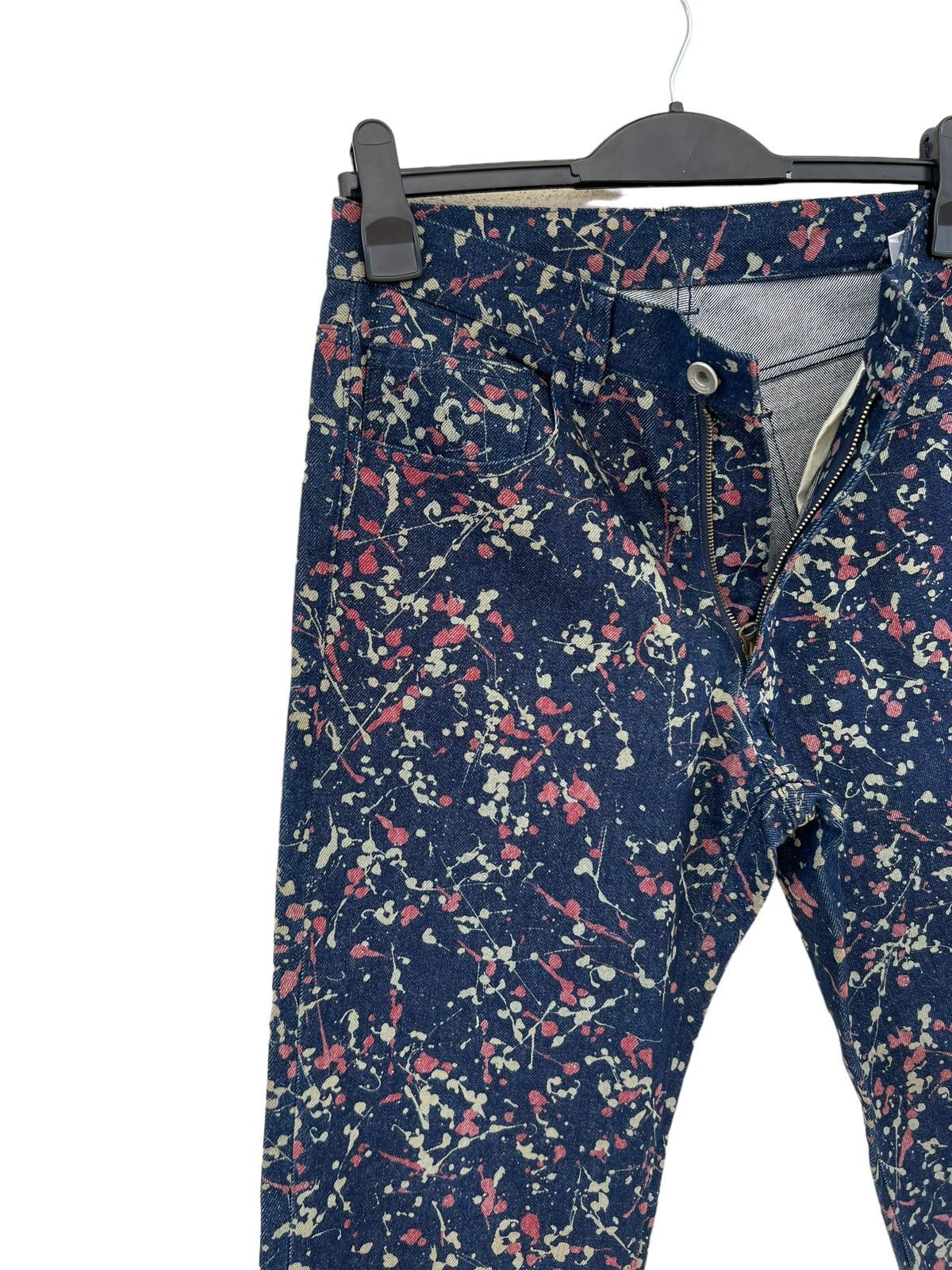 291295=Homme 291295 = HOMME Demolition Splatter Paint Design Crop Jeans Size US 30 / EU 46 - 8 Thumbnail