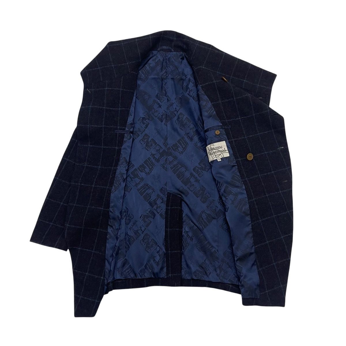 Vivienne Westwood 🔥Vivienne Westwood Man Plaids Mint Collar Wool Coat Size US S / EU 44-46 / 1 - 4 Thumbnail