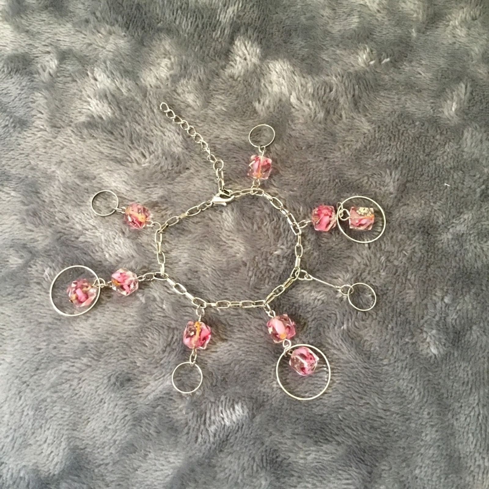 Other Silver Multi-Pink Crystal Bracelet Size ONE SIZE - 4 Thumbnail