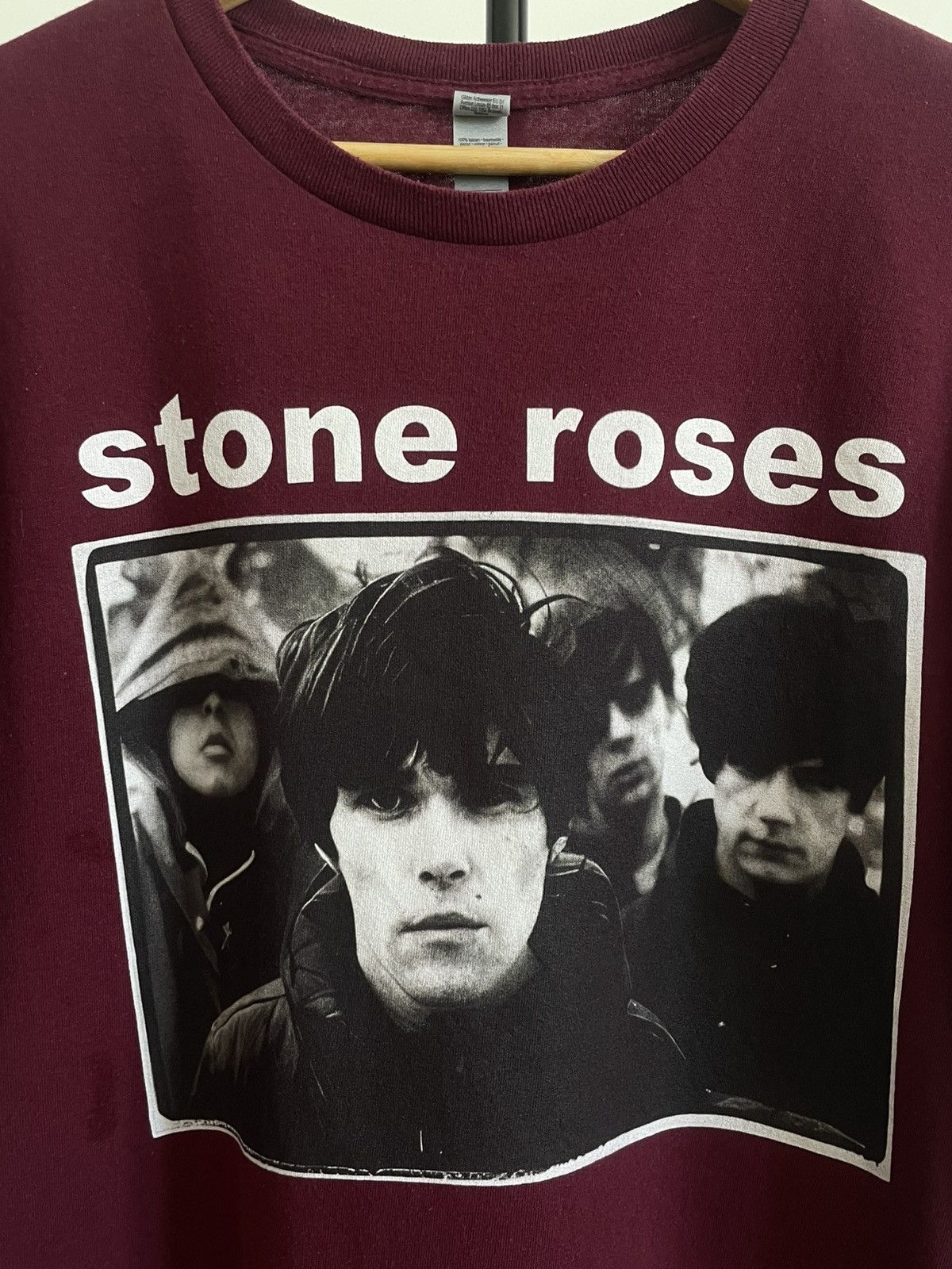 Band Tees The Stone Roses Band T-Shirt Rock Burgundy Size US L / EU 52-54 / 3 - 3 Thumbnail
