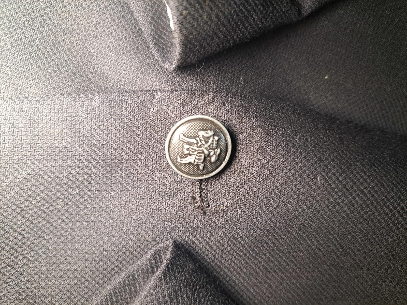 Hart Schaffner Marx Hart Schaffner Marx Blazer Mens 48R Gray Wool Silver Buttons Size 48R - 6 Thumbnail