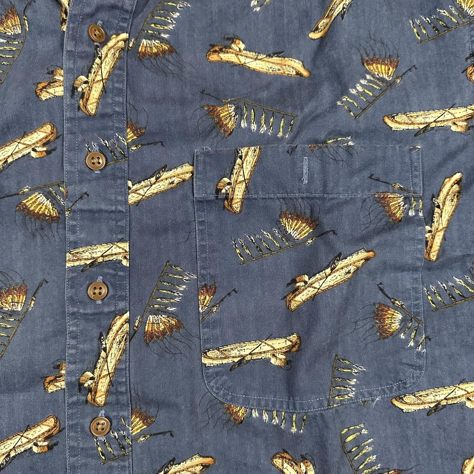 Chaps Chaps Mens Casual Shirt Medium Blue Printed Vintage Size US M / EU 48-50 / 2 - 4 Thumbnail
