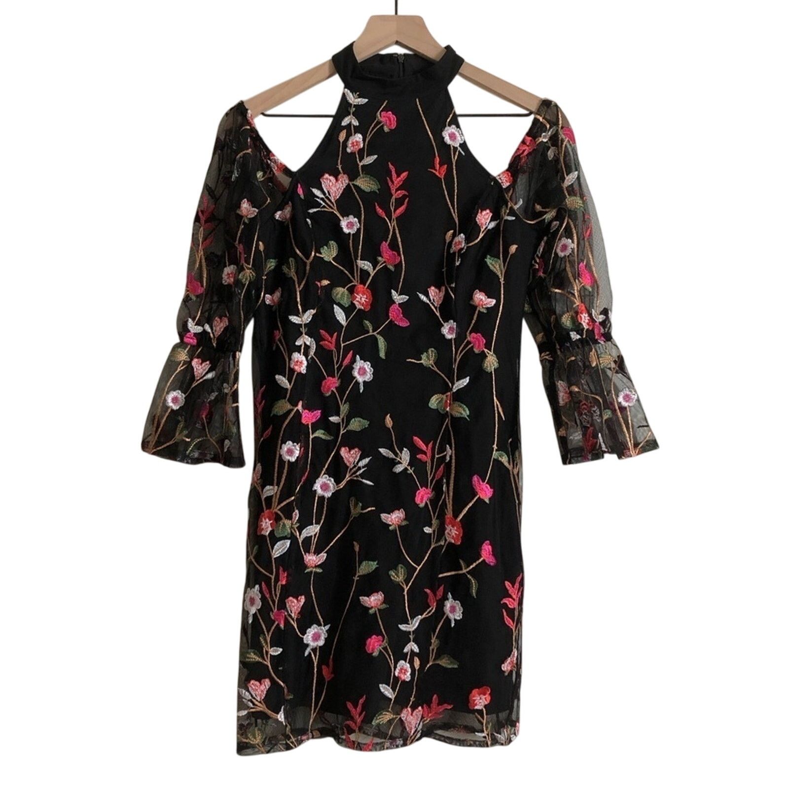 Guess Guess Black Floral Body Con Dress 3 | Grailed