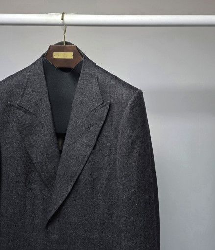 Tom Ford o1sm1stk0824 Shelton Hopsack Sports Blazer in Dark Grey Size US M / EU 48-50 / 2 - 2 Thumbnail