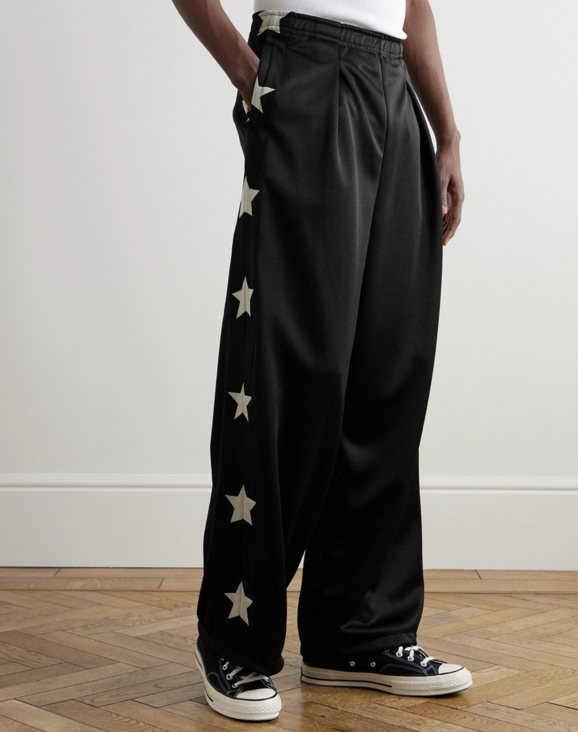 Kapital KAPITAL Straight-Leg Pleated Appliquéd Striped Track Pants Size US 32 / EU 48 - 1 Thumbnail