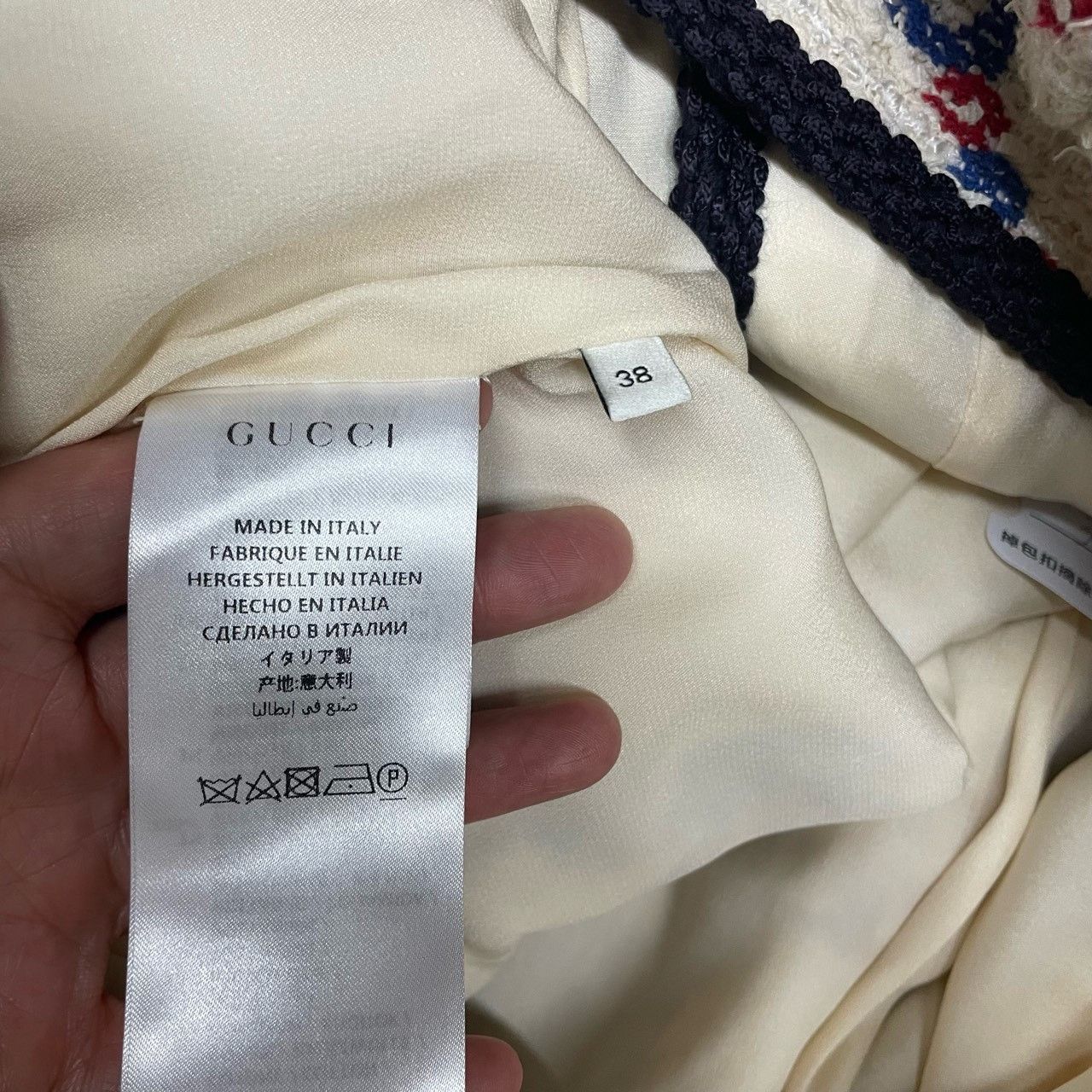 Gucci Gucci Size 38 White, red and blue full-print gold button sm Size US XXS / EU 40 - 4 Thumbnail