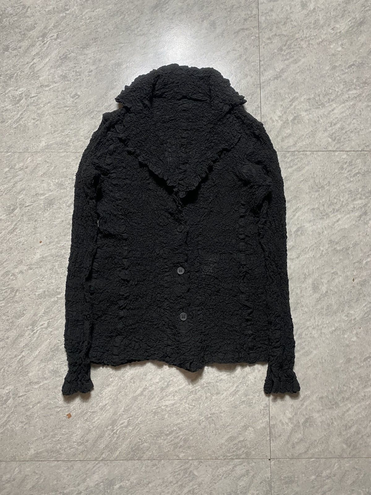 Issey Miyake ISSEY MIYAKE ME PLEATED RUFFLE BLAZER Size S / US 4 / IT 40 - 1 Thumbnail