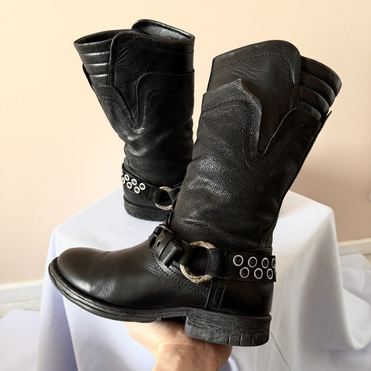 A.S.98 Avantgarde A.S.98 Guidi Yohji Yamamoto Style Biker Boots Size US 6 / IT 36 - 7 Thumbnail