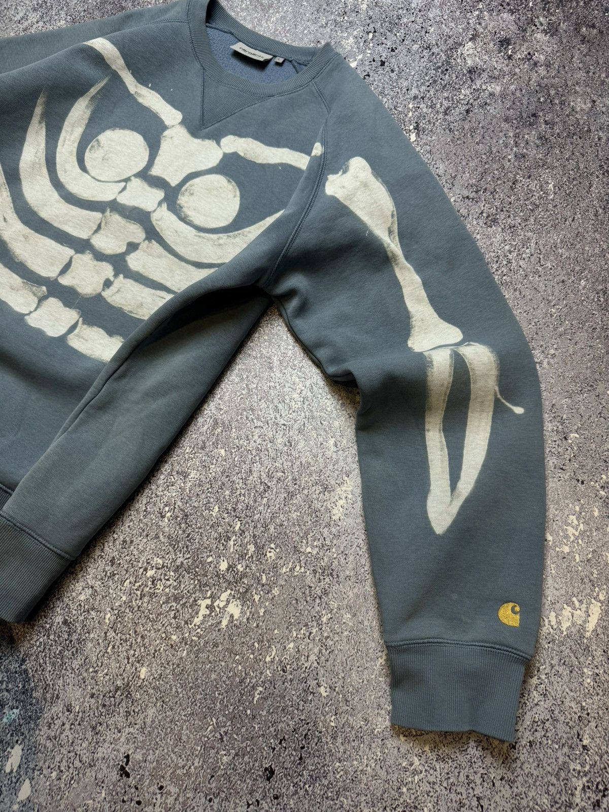 Carhartt CRAZY CUSTOM SKELETON CARHARTT CHASE SWEAT SWEATSHIRT Size US L / EU 52-54 / 3 - 9 Thumbnail
