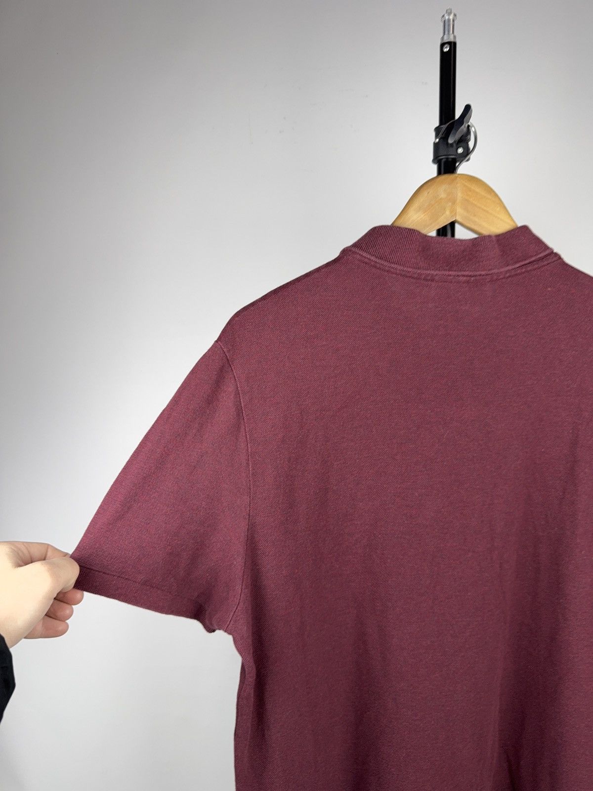 Lacoste Luxury Lacoste Burgundy Polo Shirt Classic Crocodile Logo Size US XL / EU 56 / 4 - 10 Thumbnail