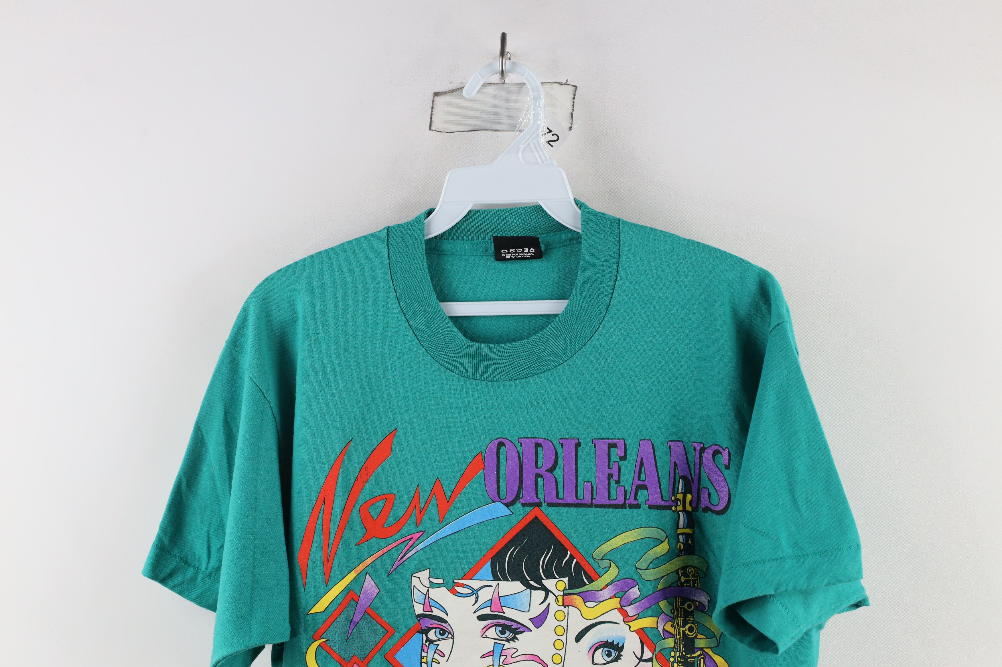 Vintage Vintage 90s Orleans French Quarter Short Sleeve T-Shirt USA Size US L / EU 52-54 / 3 - 2 Thumbnail