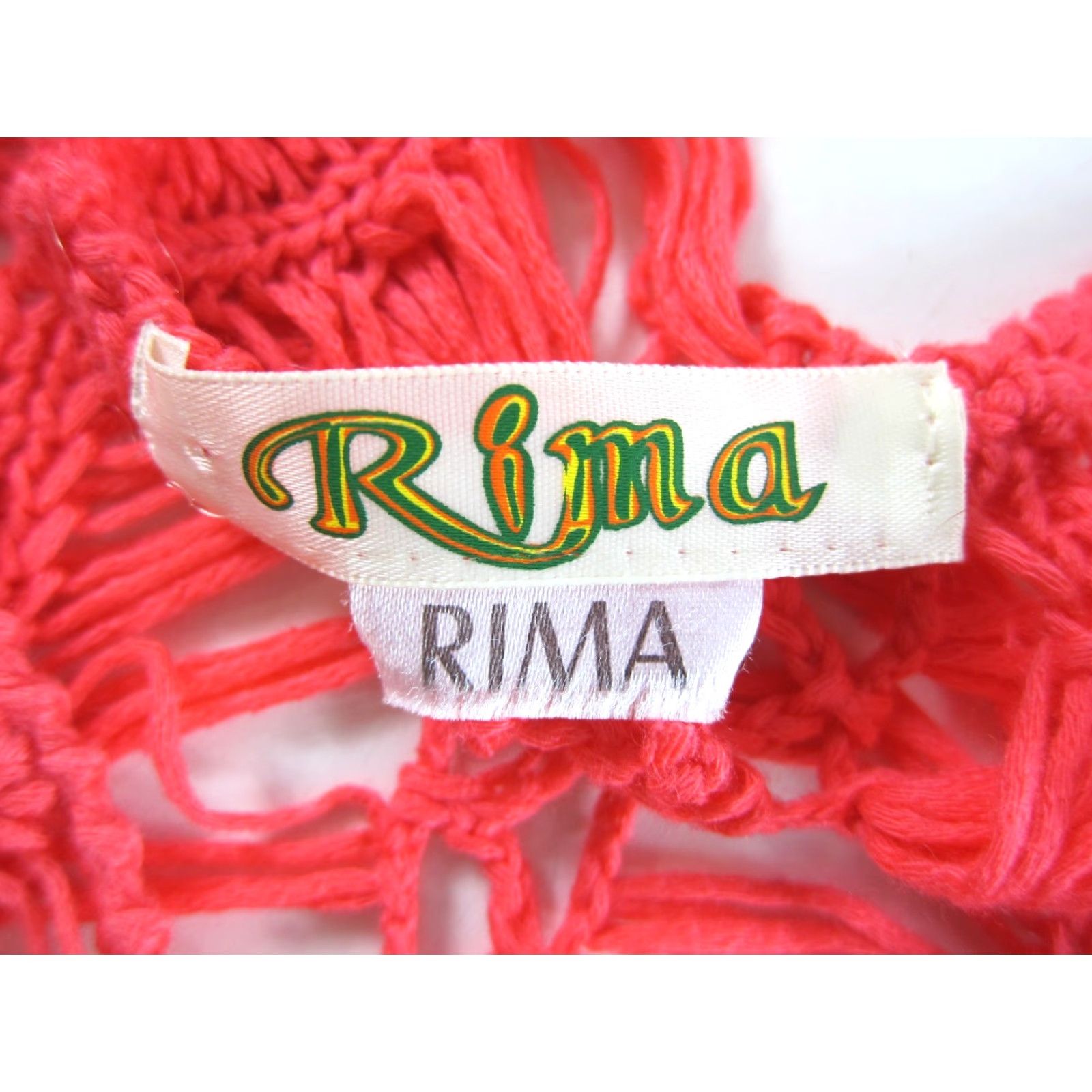Erima RIMA Neon Coral Pink Rayon Crochet Sleeveless Tank Blouse M-L - Women Shirt Size M / US 6-8 / IT 42-44 - 3 Thumbnail