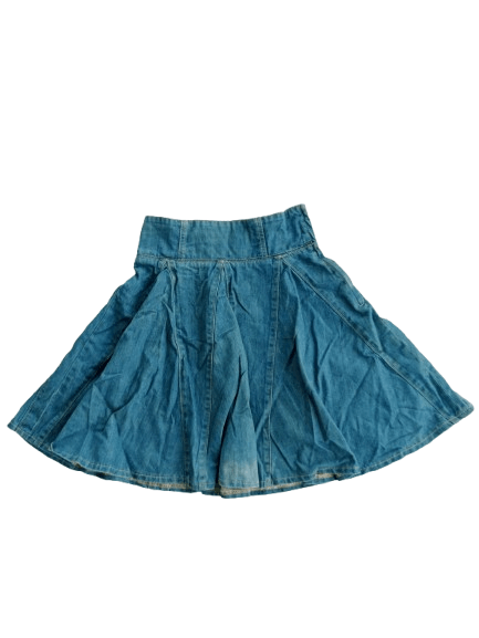 Japanese Brand BARBIE Mini Skirt Blue Denim Nice Style Size 26" / US 2 / IT 38 - 2 Thumbnail